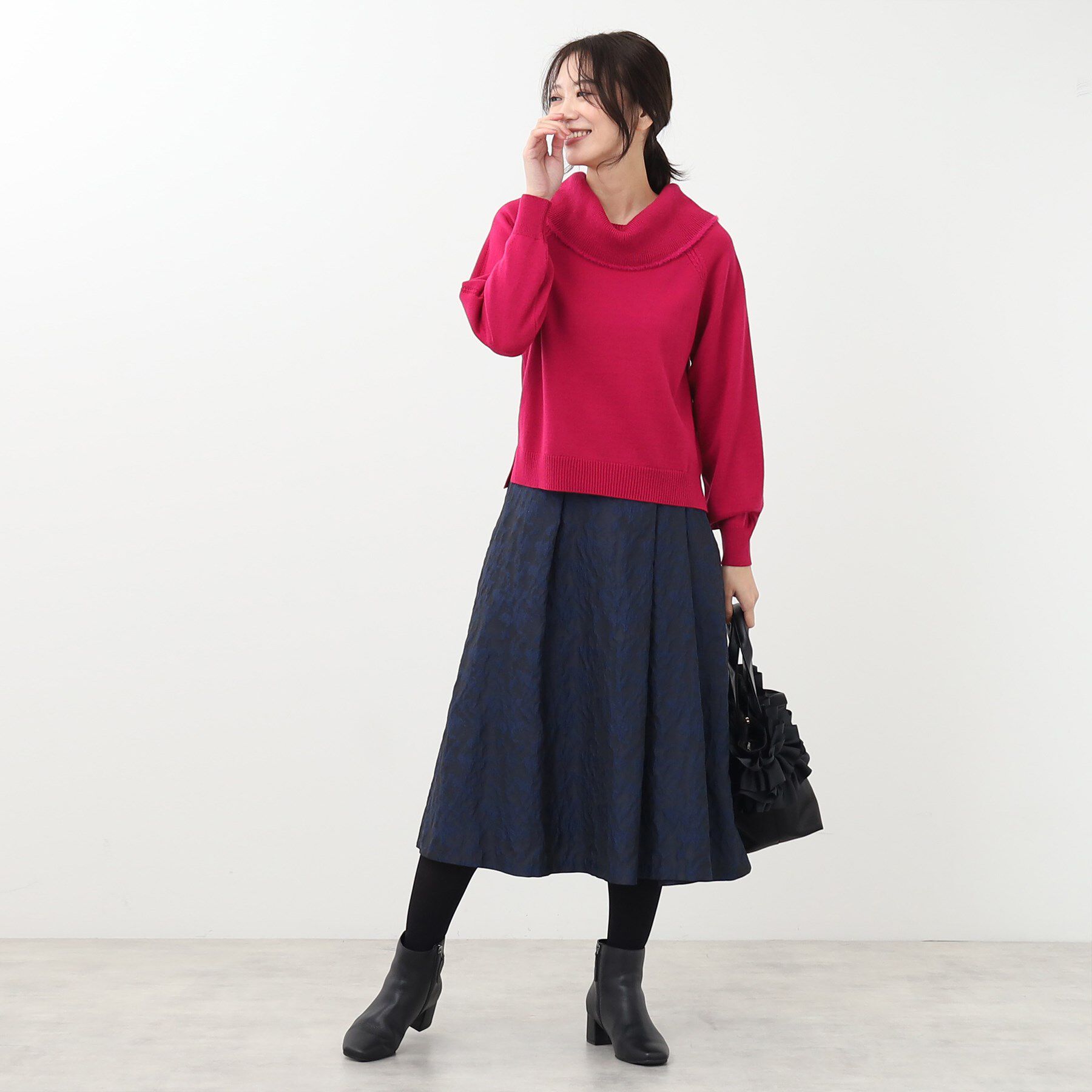 Reflect「【手洗い可】華やかオフタートルニット」|ニット・セーター|