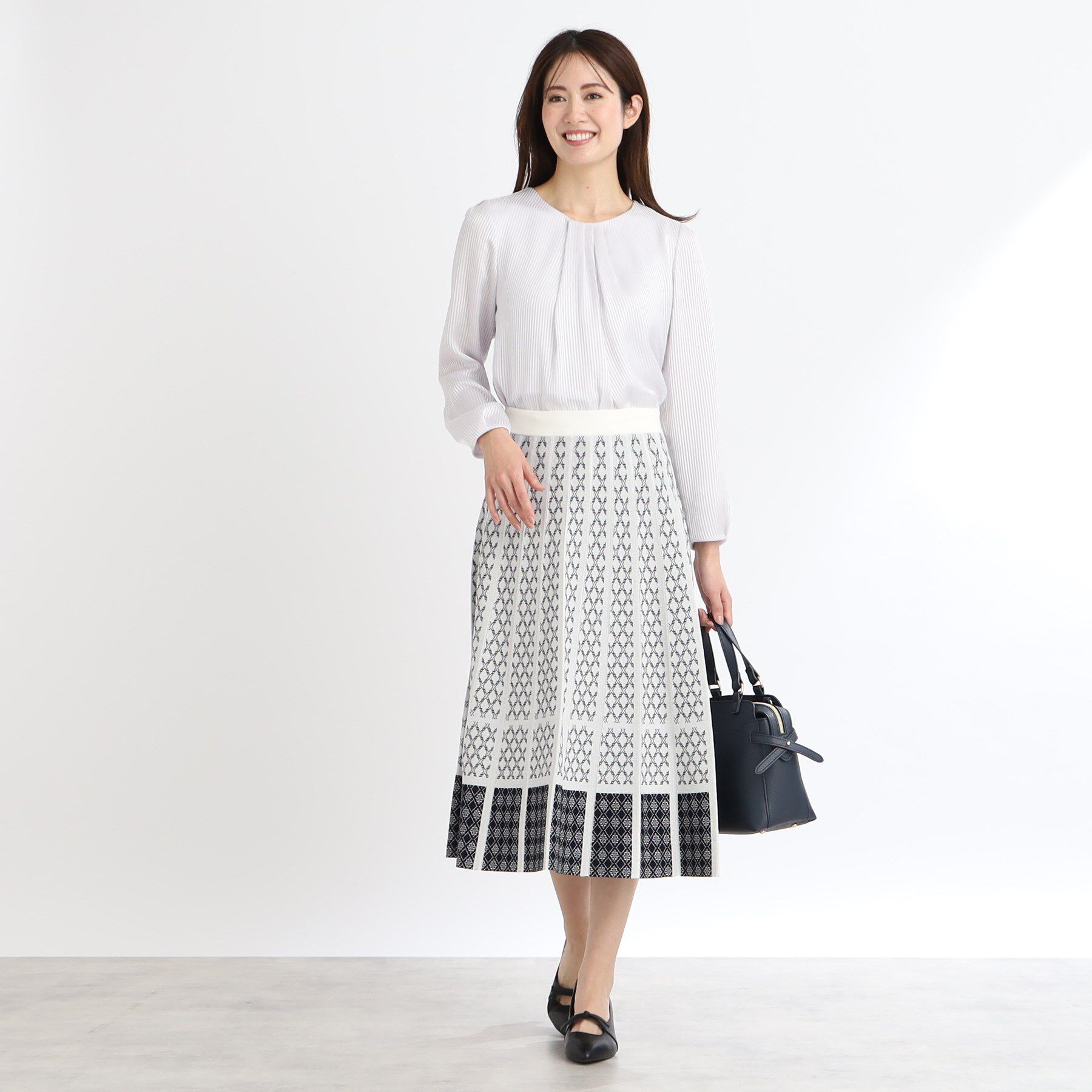 Reflect「【WEB限定カラーあり／ウエスト紐調節／セットアップ可】ジャカードスカート」|スカート|