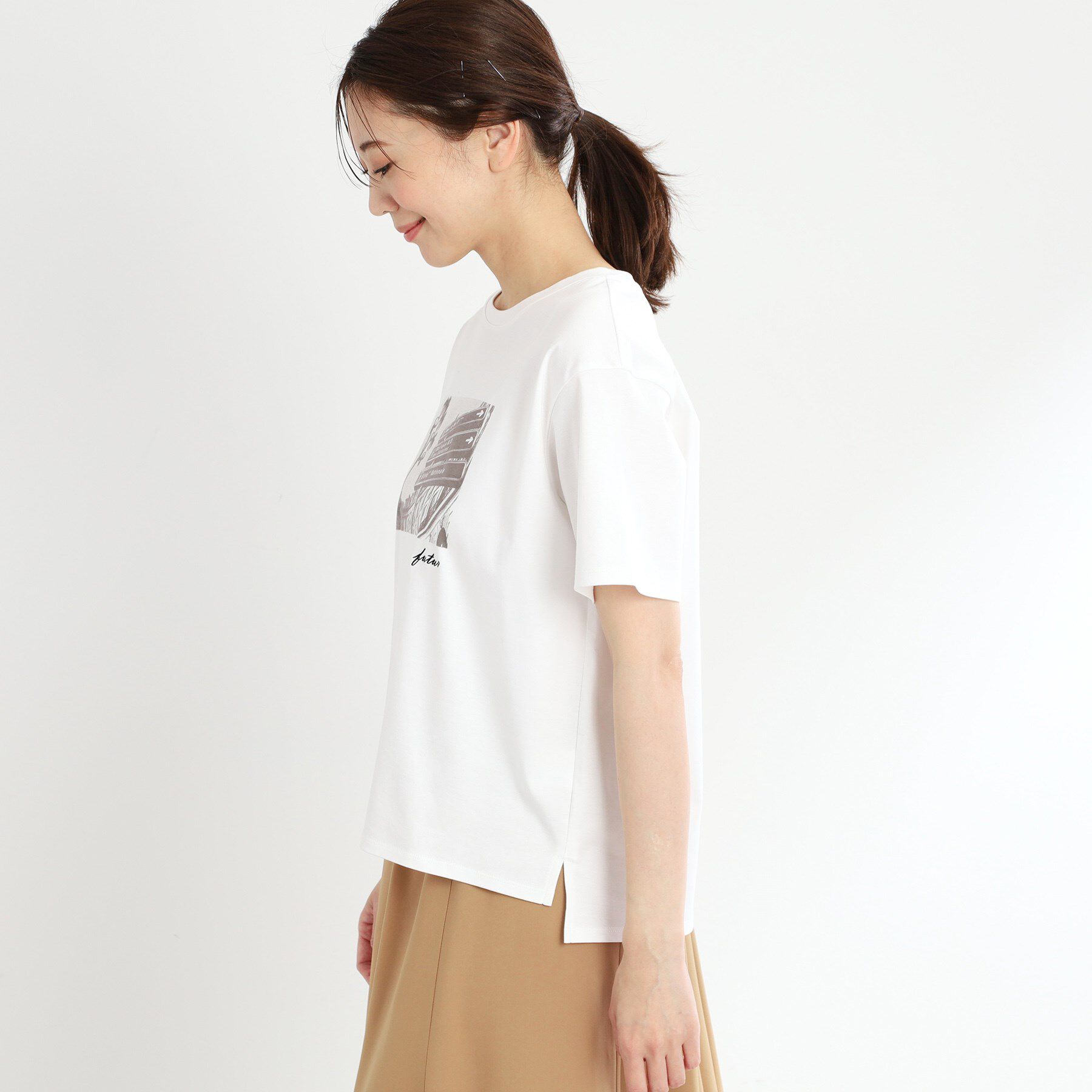 Reflect「【夏SALE／UVカット／接触冷感／マシンウォッシュ可】フォトプリントTシャツ」|Tシャツ・カットソー|