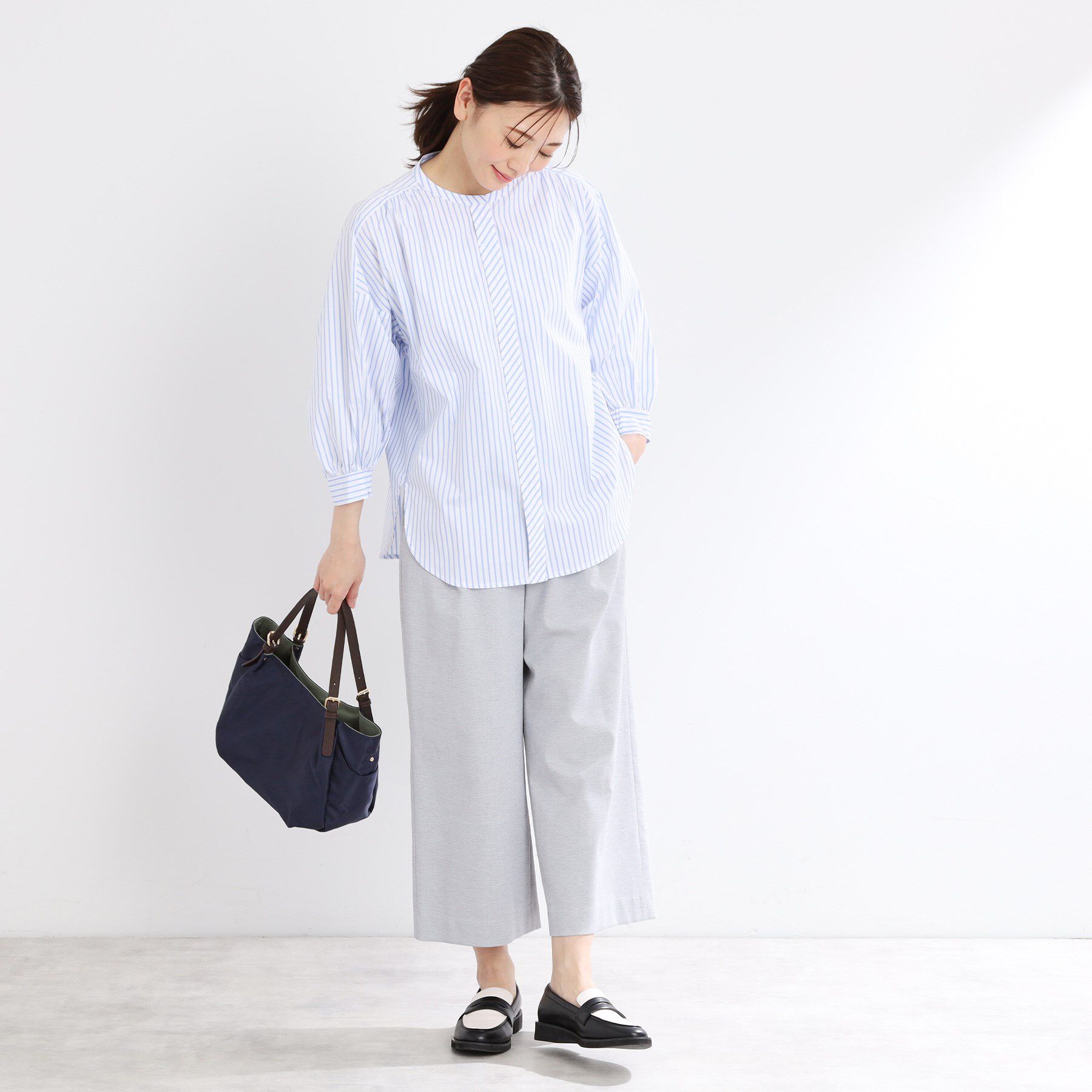 Reflect「【夏SALE／E‐QUALITY／手洗い可】ストライプシャツ」|シャツ・ブラウス|