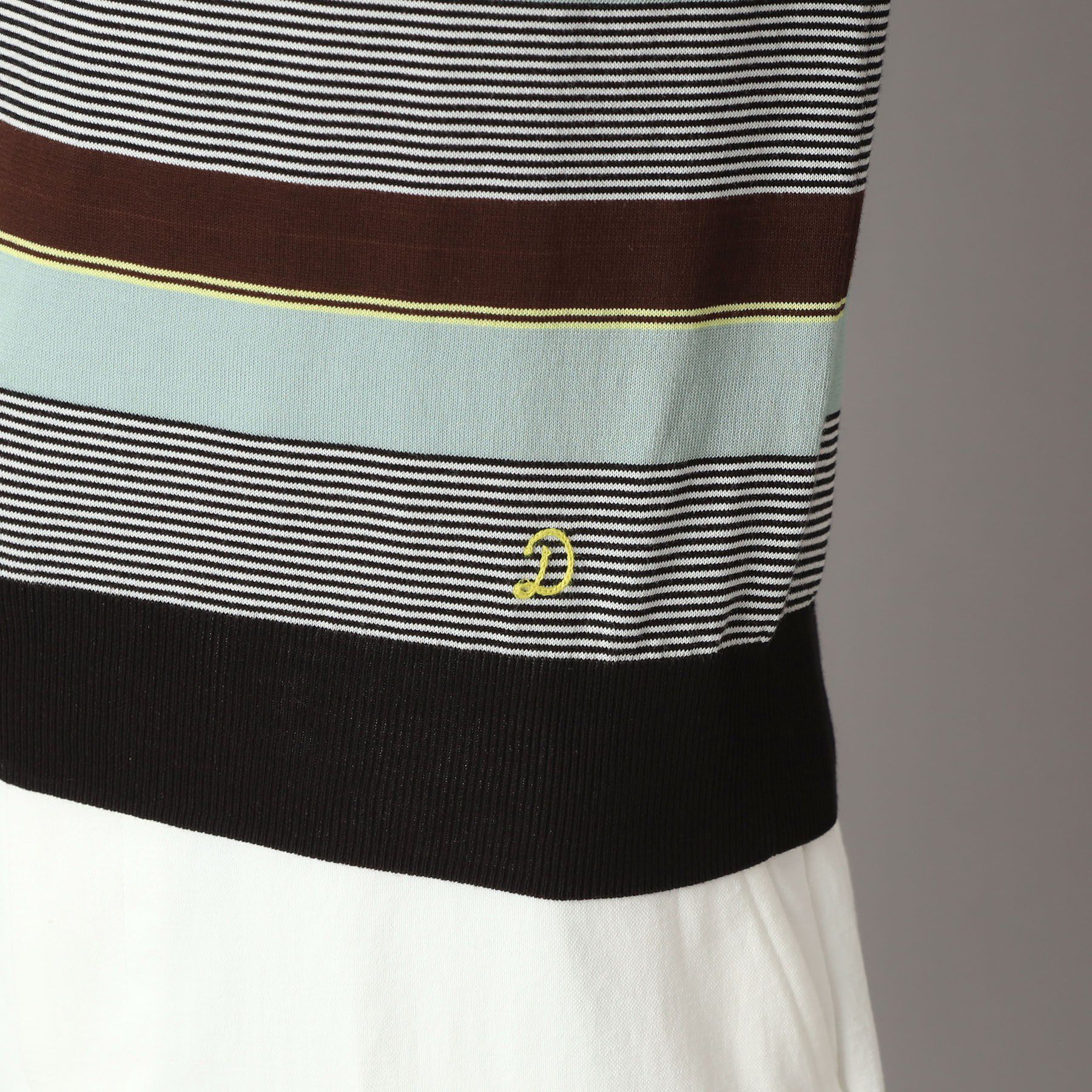 DRESSTERIOR「【洗える】マルチボーダーハーフスリーブニット」|ニット・セーター|