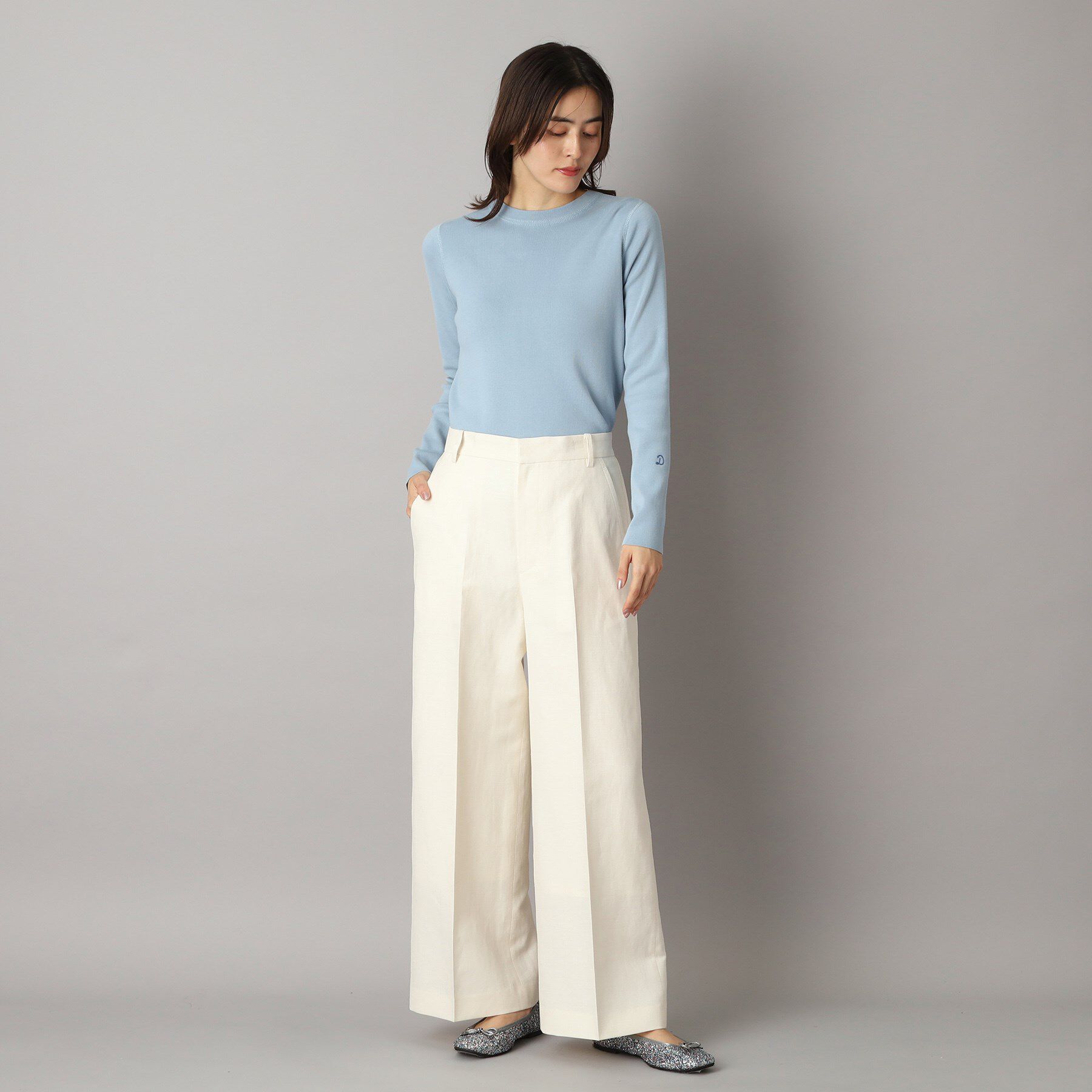 DRESSTERIOR「【美シルエット／洗える】リネンブレンドワイドパンツ」|その他|