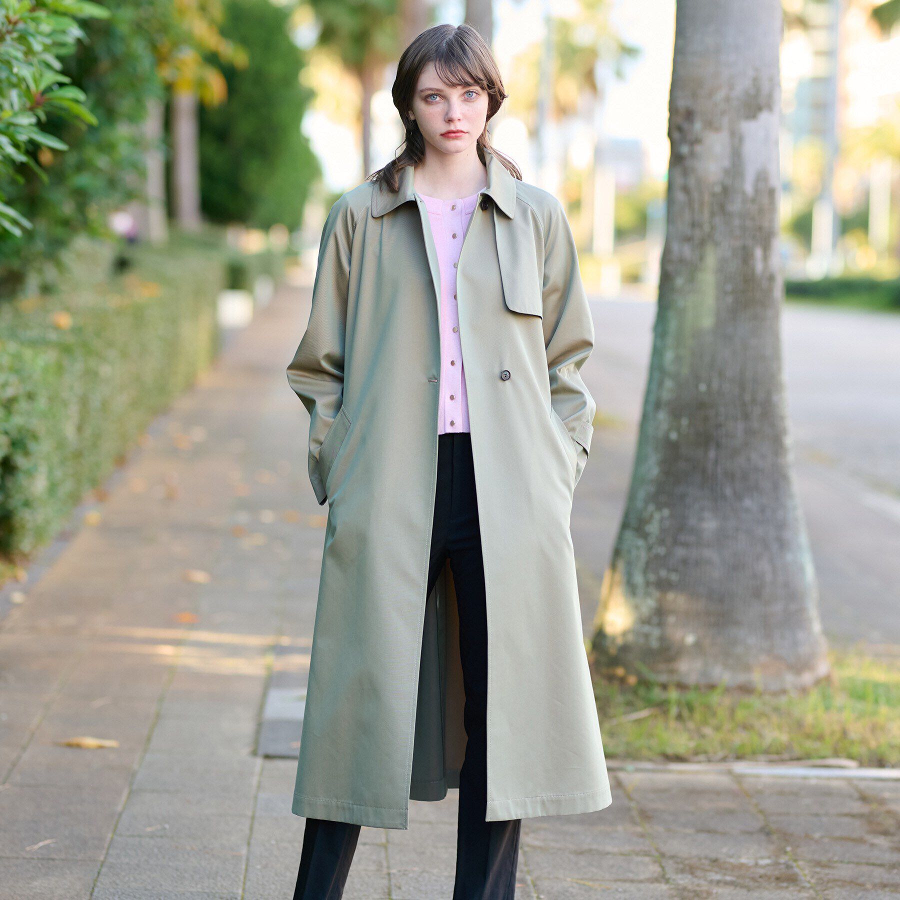 DRESSTERIOR「【上品/美シルエット】ライトトレンチコート」|トレンチコート|