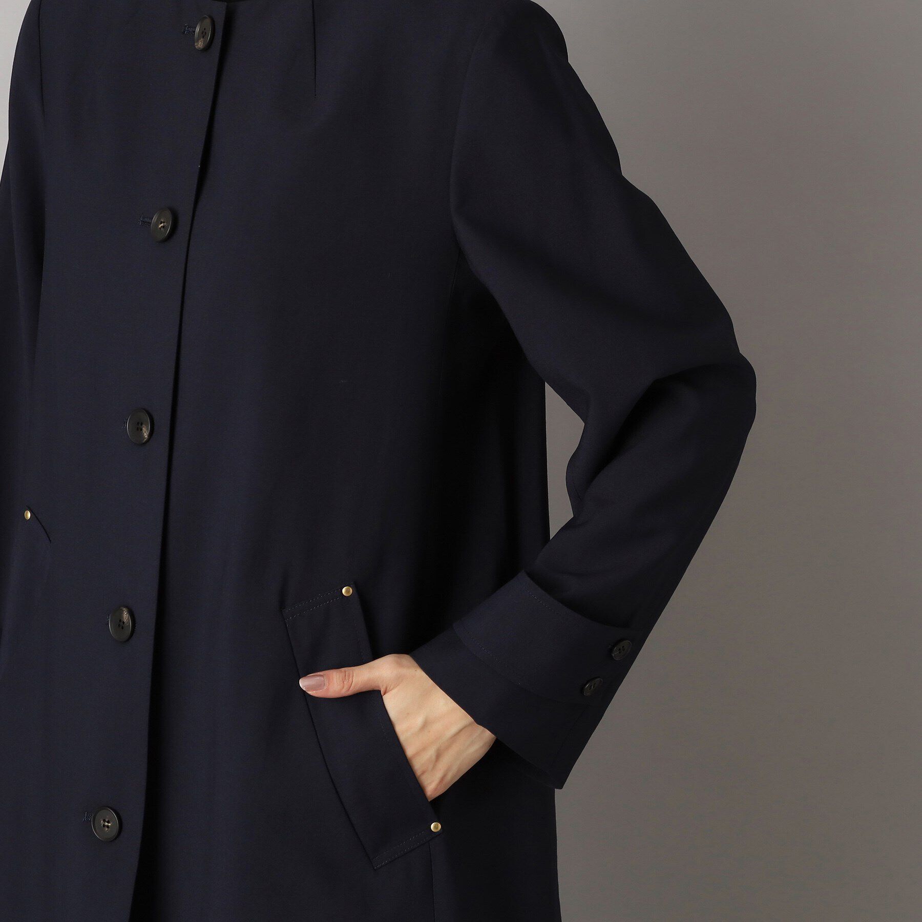 DRESSTERIOR「【セレモニーにも】ノーカラーコート」|ノーカラーコート|