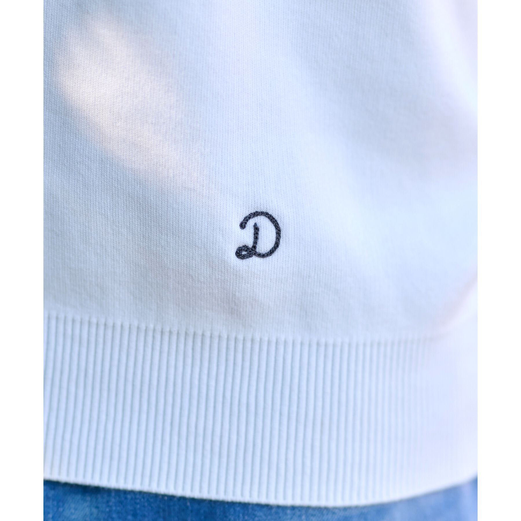 DRESSTERIOR「コットンスムース アームラインクルーネックニット」|ニット・セーター|