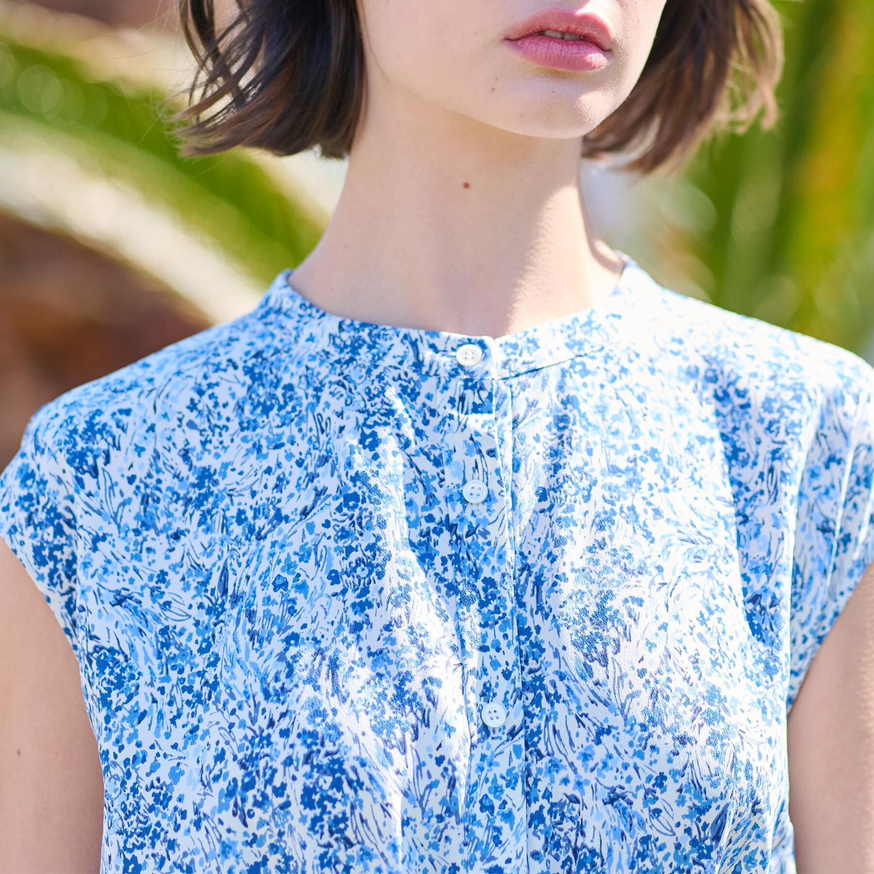 DRESSTERIOR「【ポケット付き/花柄】フラワープリントフレンチスリーブワンピ」|ワンピース|