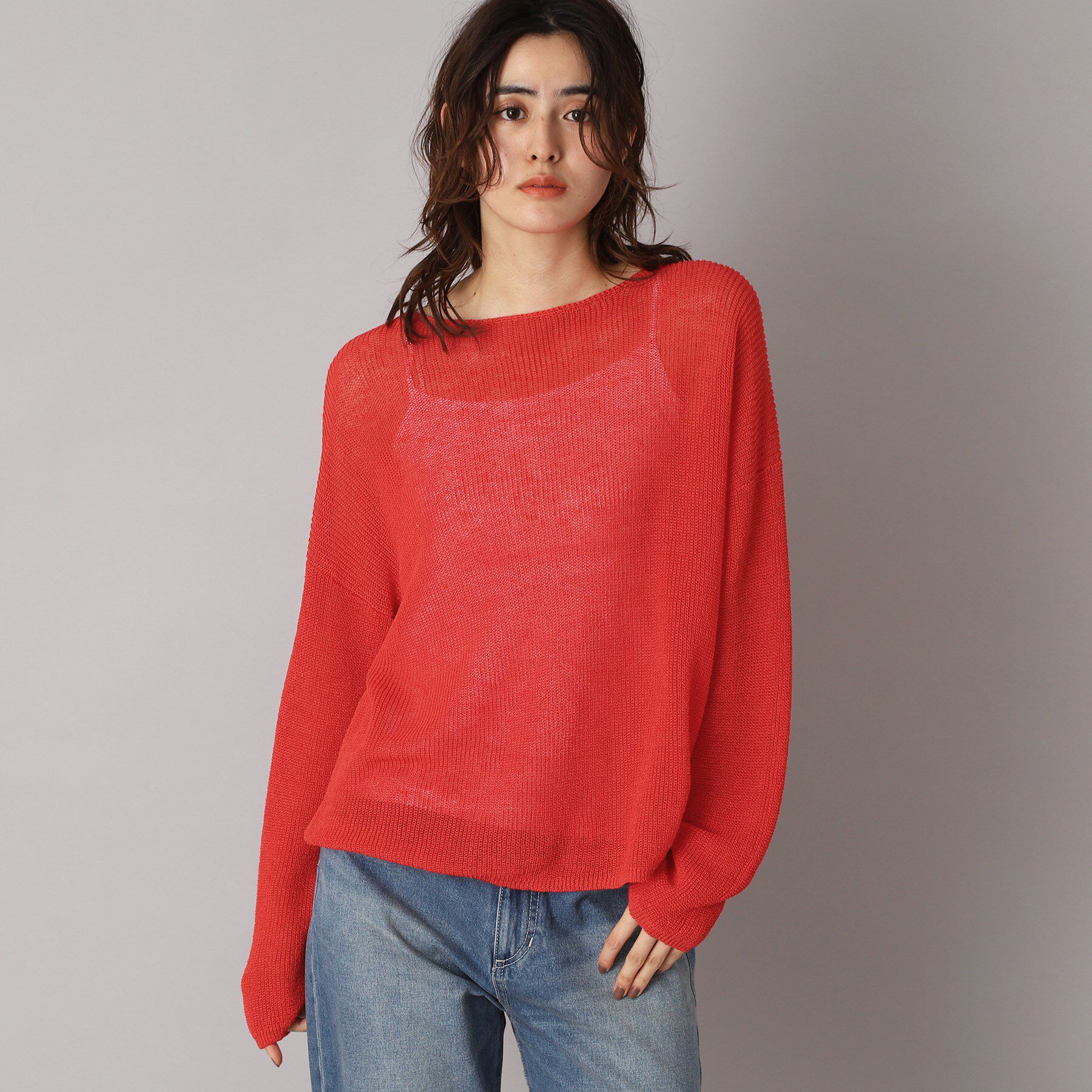 DRESSTERIOR「【洗える/薄手/清涼感】リネンブレンドプルオーバー」|ニット・セーター|