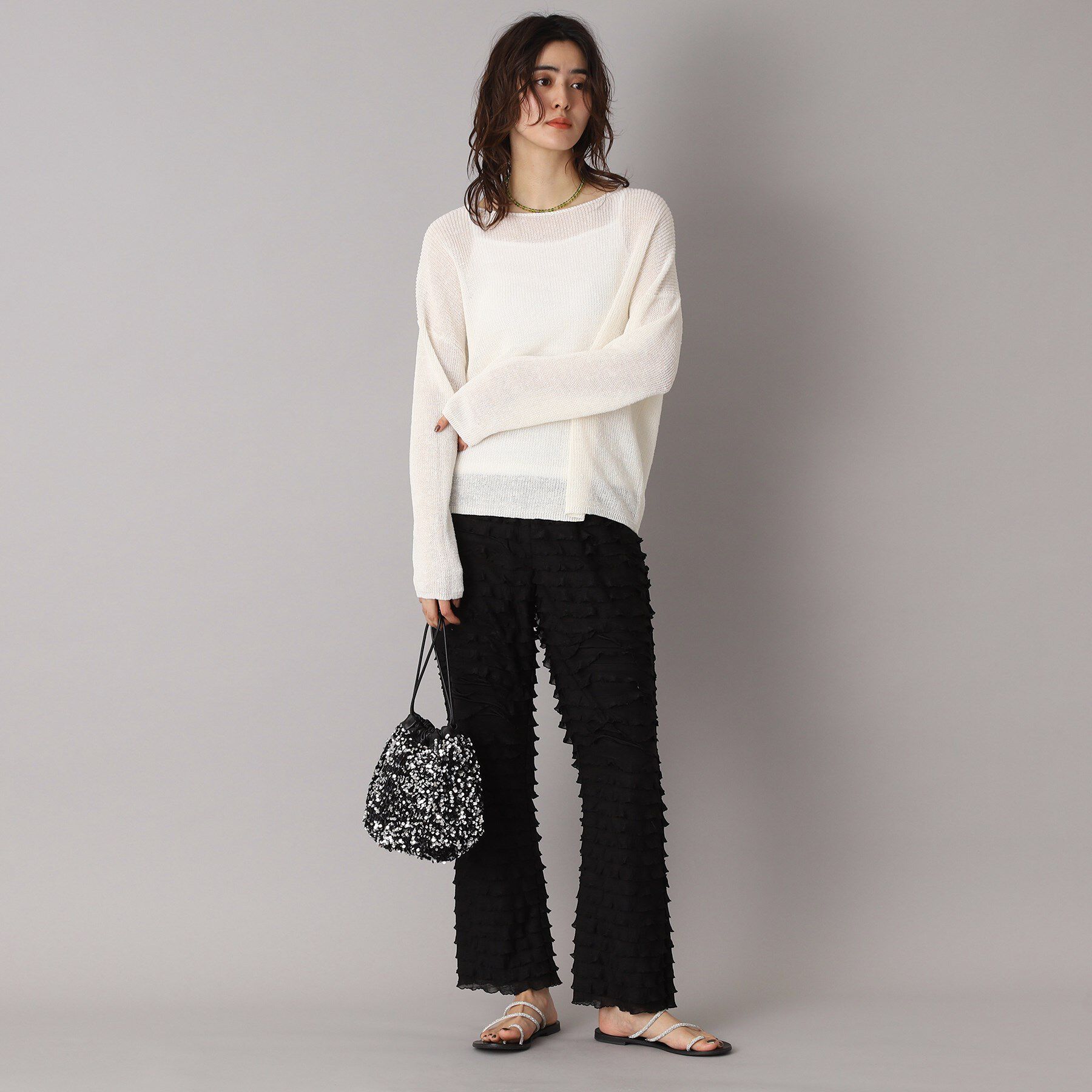 DRESSTERIOR「【洗える/薄手/清涼感】リネンブレンドプルオーバー」|ニット・セーター|