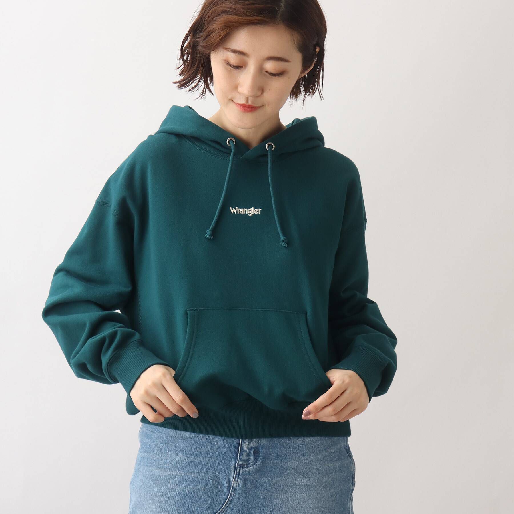 grove「【Wrangler（ラングラー）別注】オーバーサイズで旬なデザイン。裏毛フードプルオーバー」|パーカー|