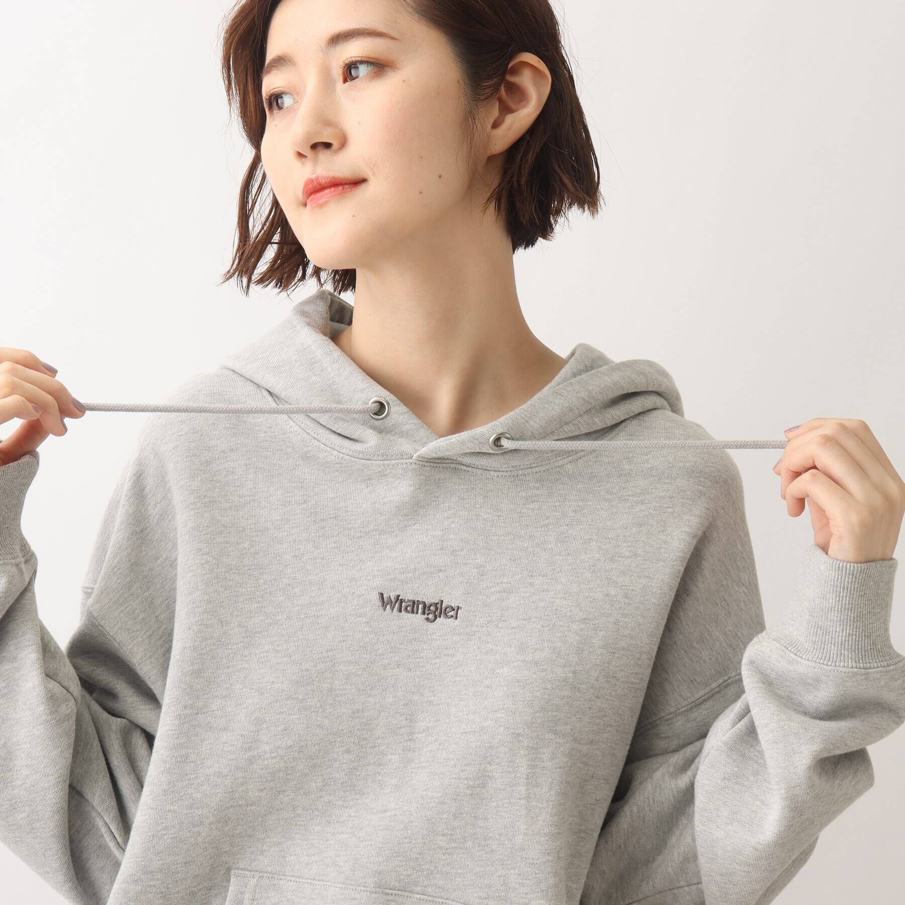 grove「【Wrangler（ラングラー）別注】オーバーサイズで旬なデザイン。裏毛フードプルオーバー」|パーカー|