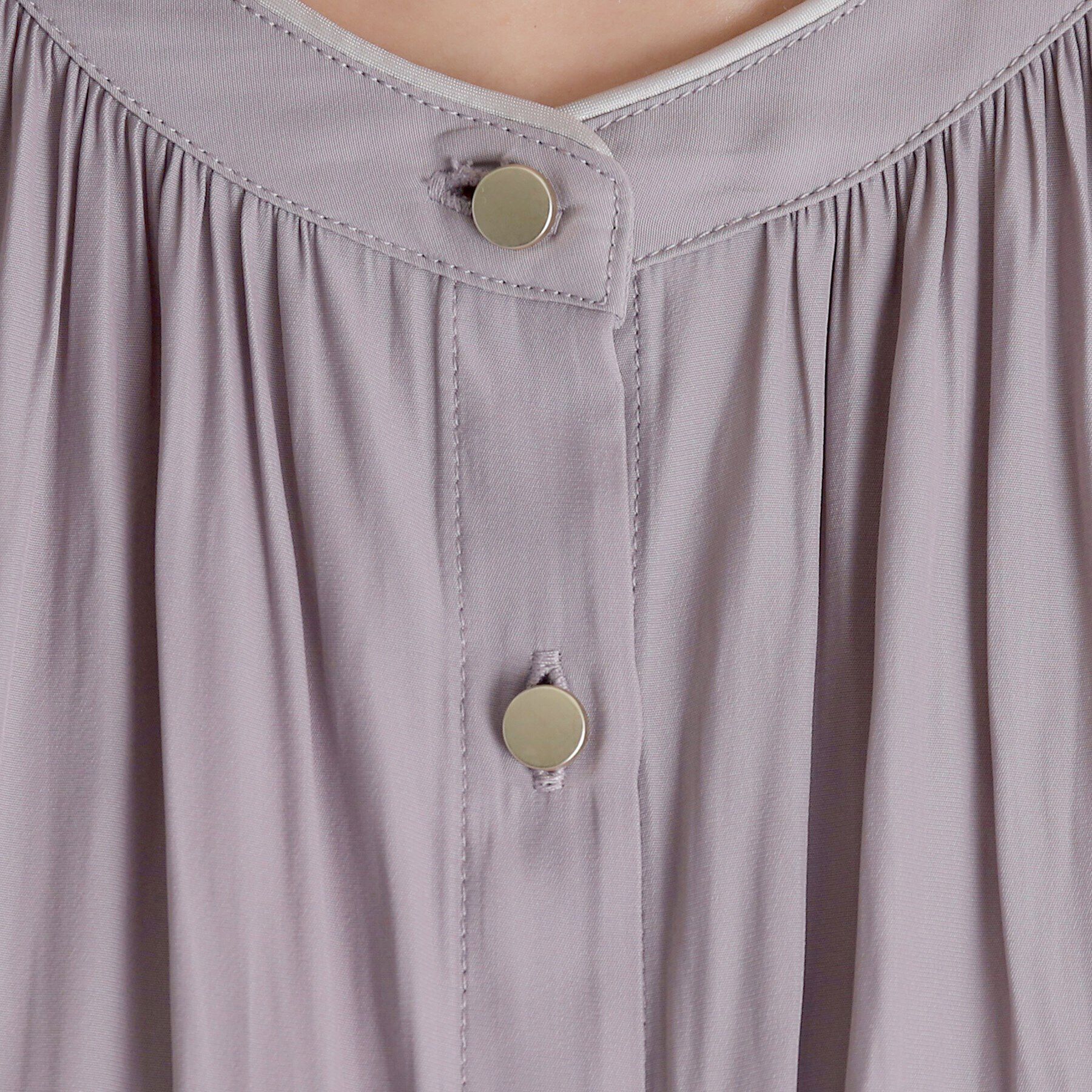 grove「＜ご自宅で洗える＞ヴィンテージサテン9分袖ブラウス」|シャツ・ブラウス|