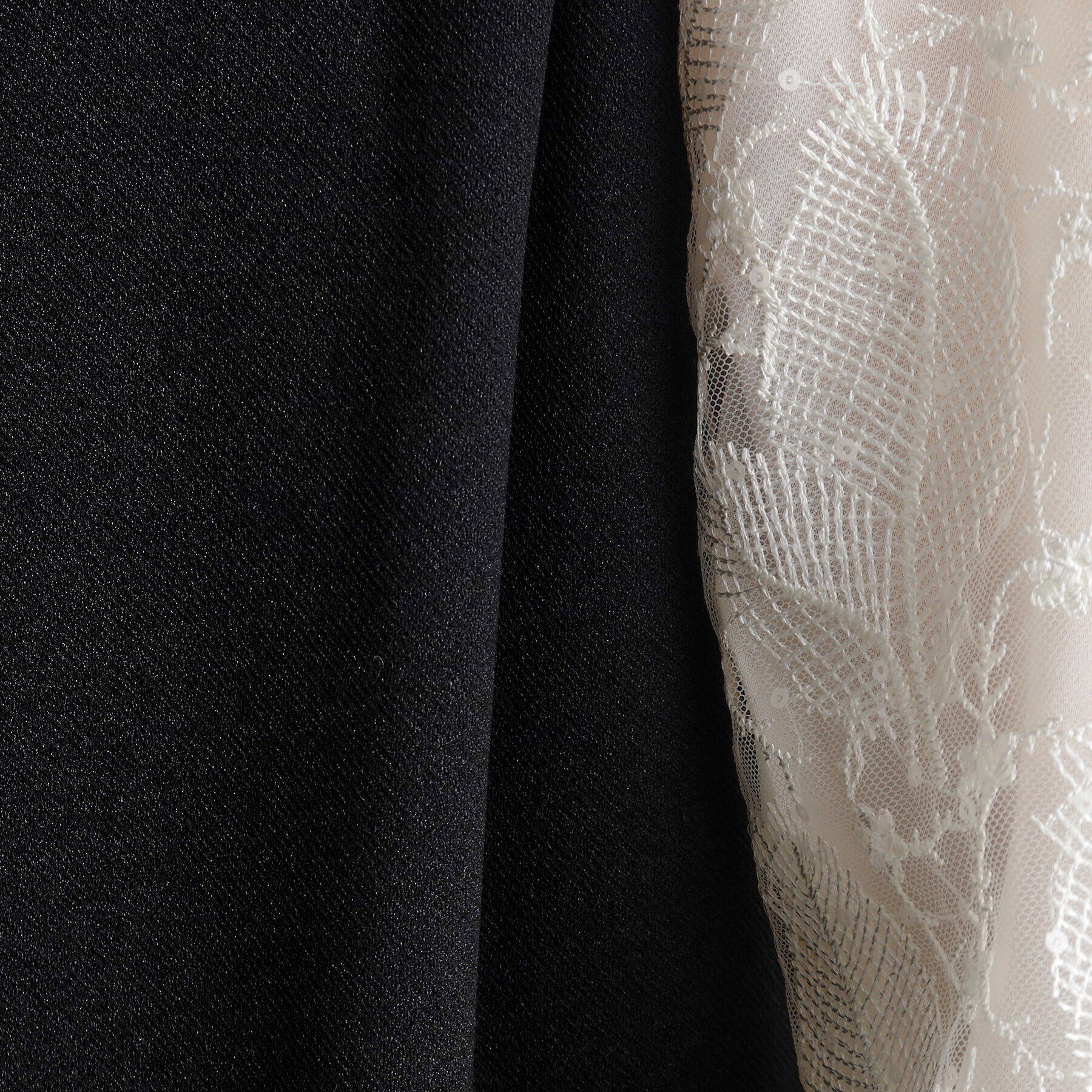 grove「袖スパンコールチュールコンビワンピース」|ワンピース|