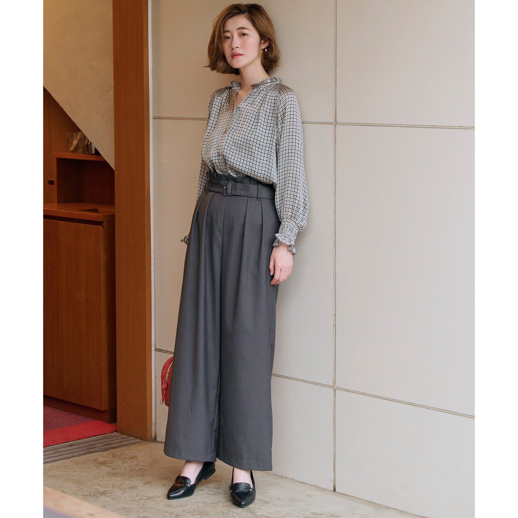 grove「くるみバックルワイドパンツ」|その他|