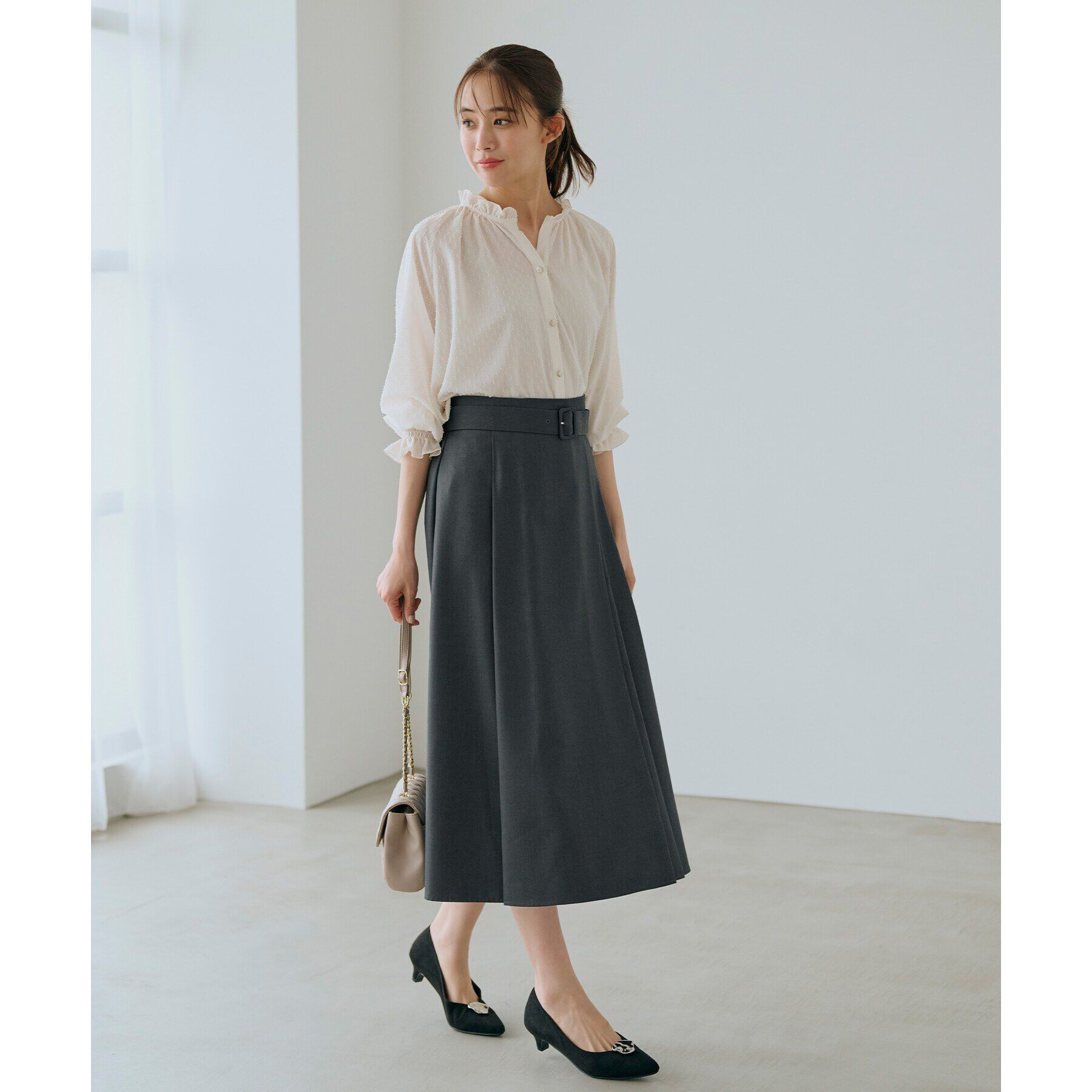 grove「くるみバックルラップ風スカート」|スカート|