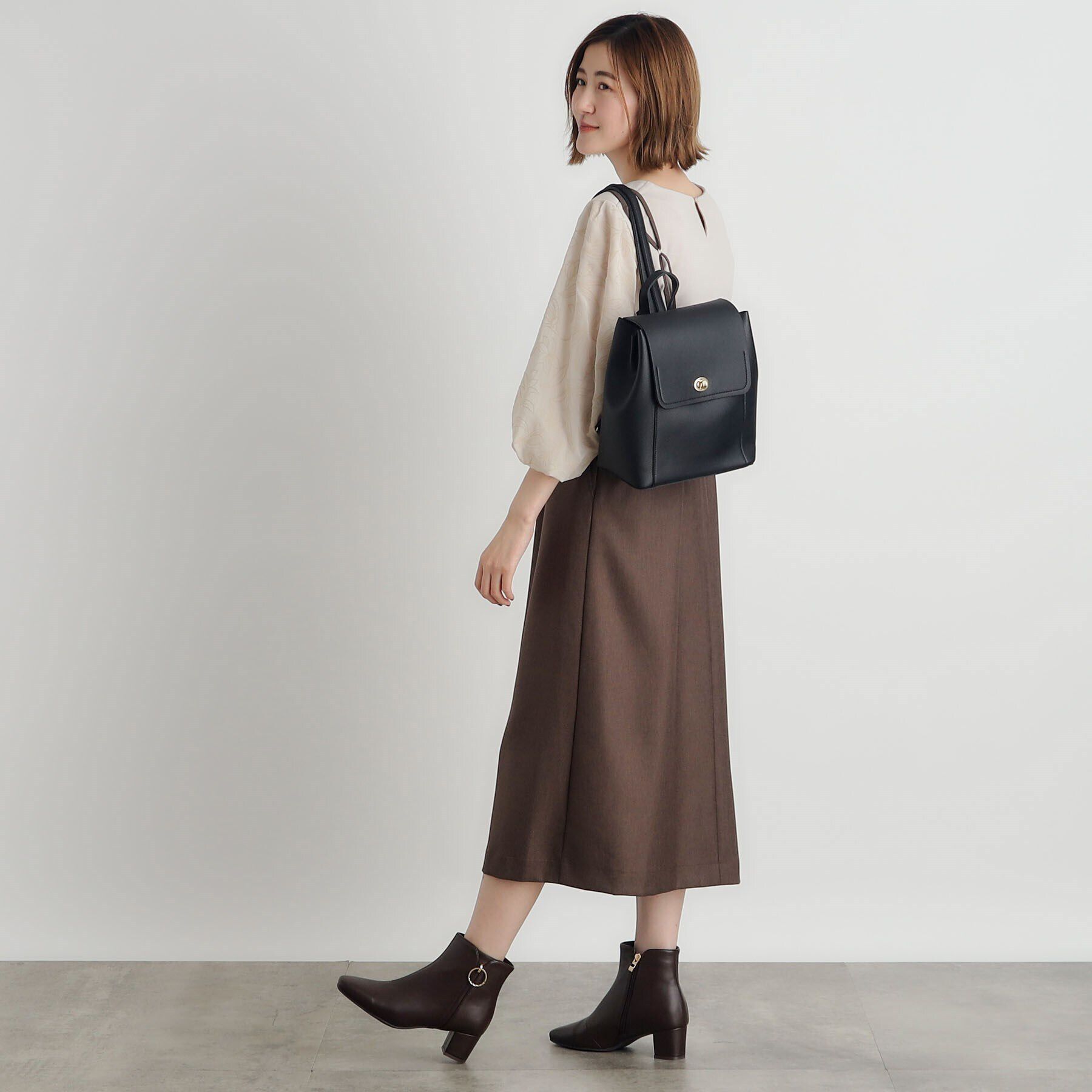 grove「合成皮革中仕切りリュック」|リュック|