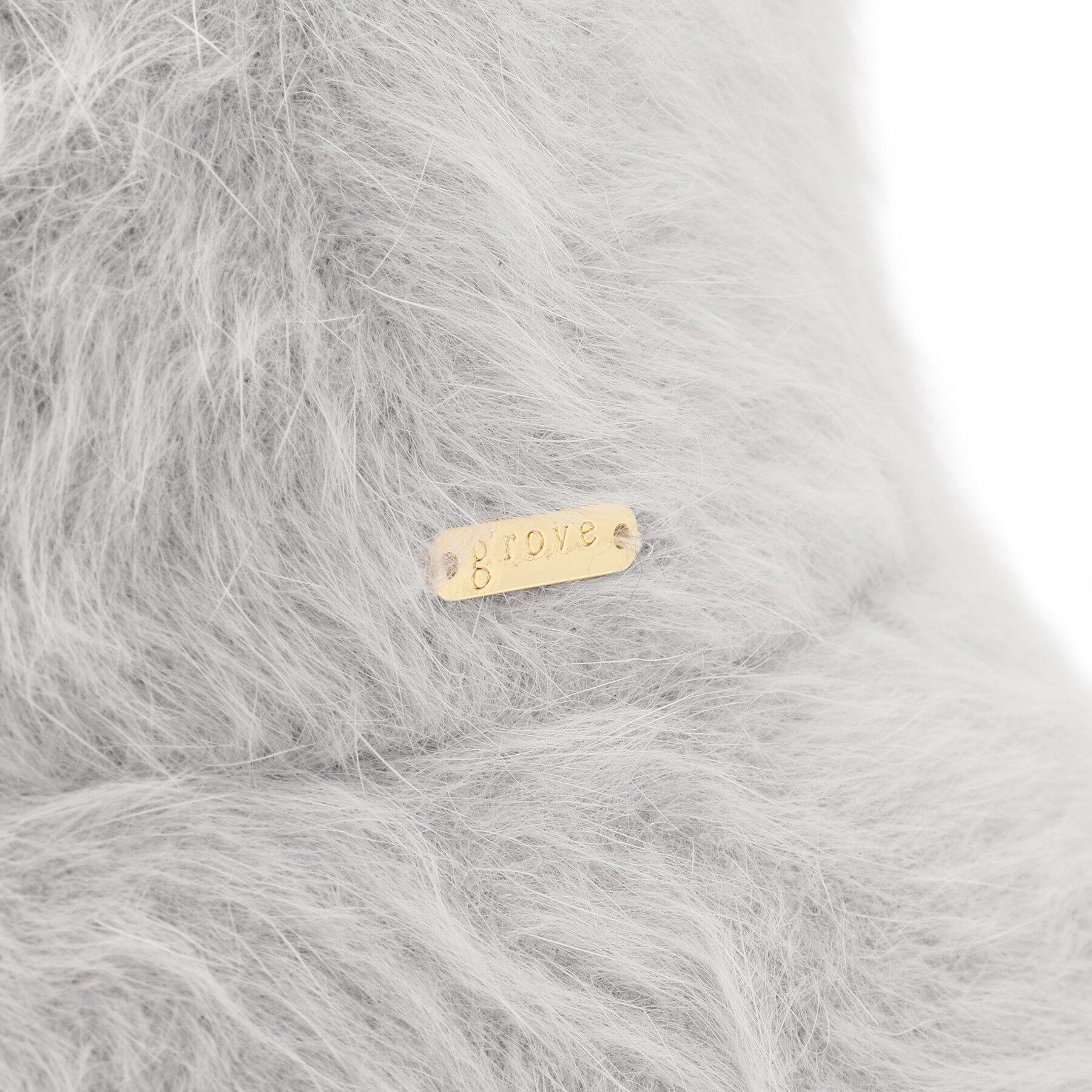 grove「メタルプレート付シャギーバケットハット【サイズ調整可】」|ハット|