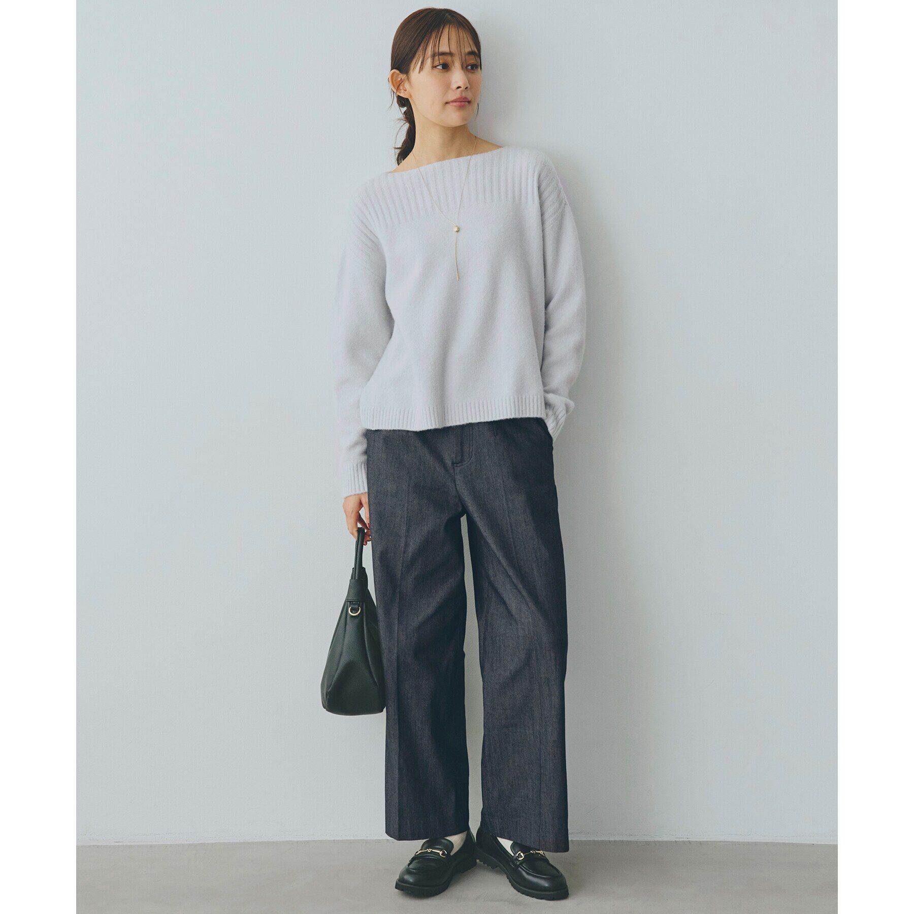 grove「ボートネックヨークリブプルオーバー【洗える】」|ニット・セーター|