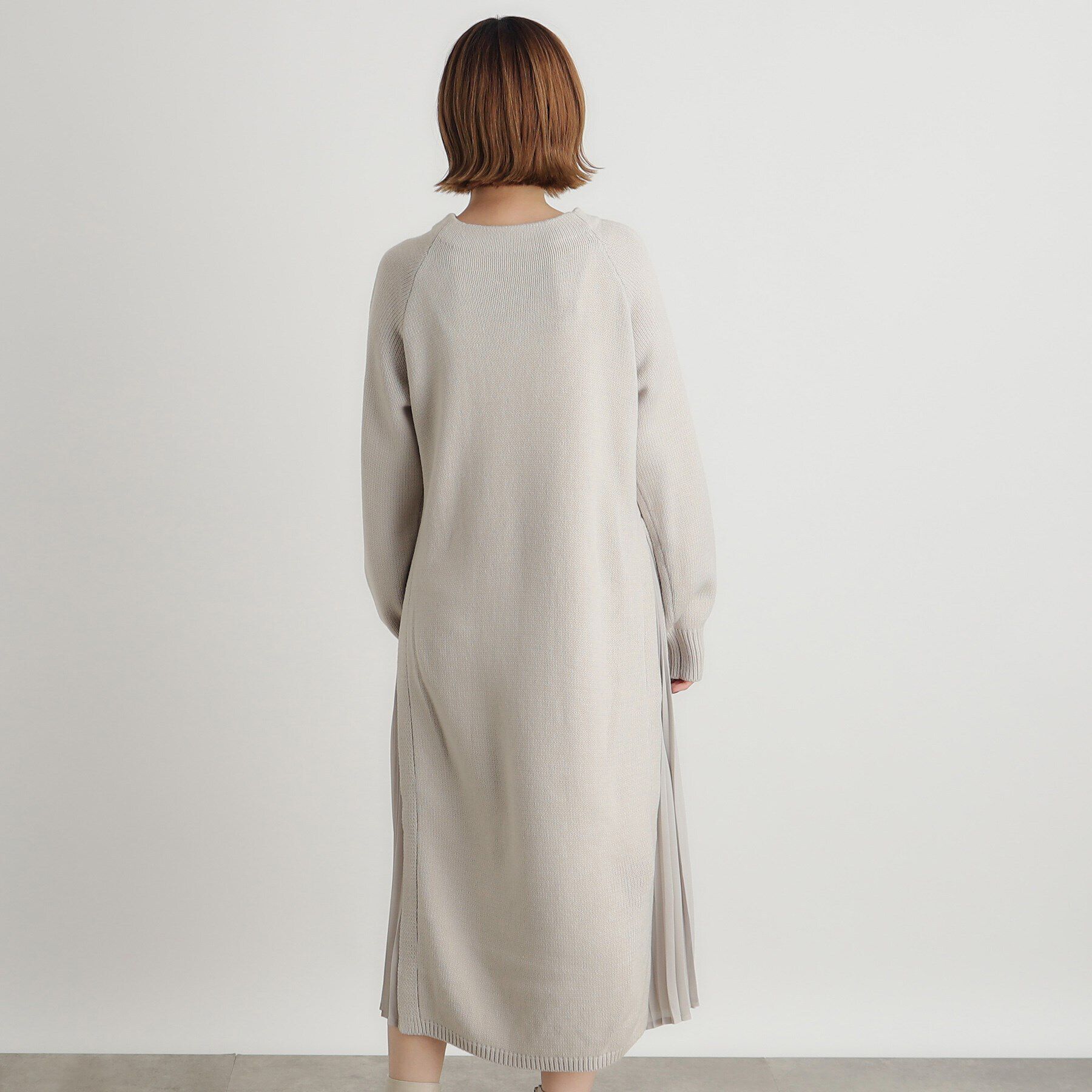 grove「ケーブルサイドプリーツニットワンピース」|ワンピース|