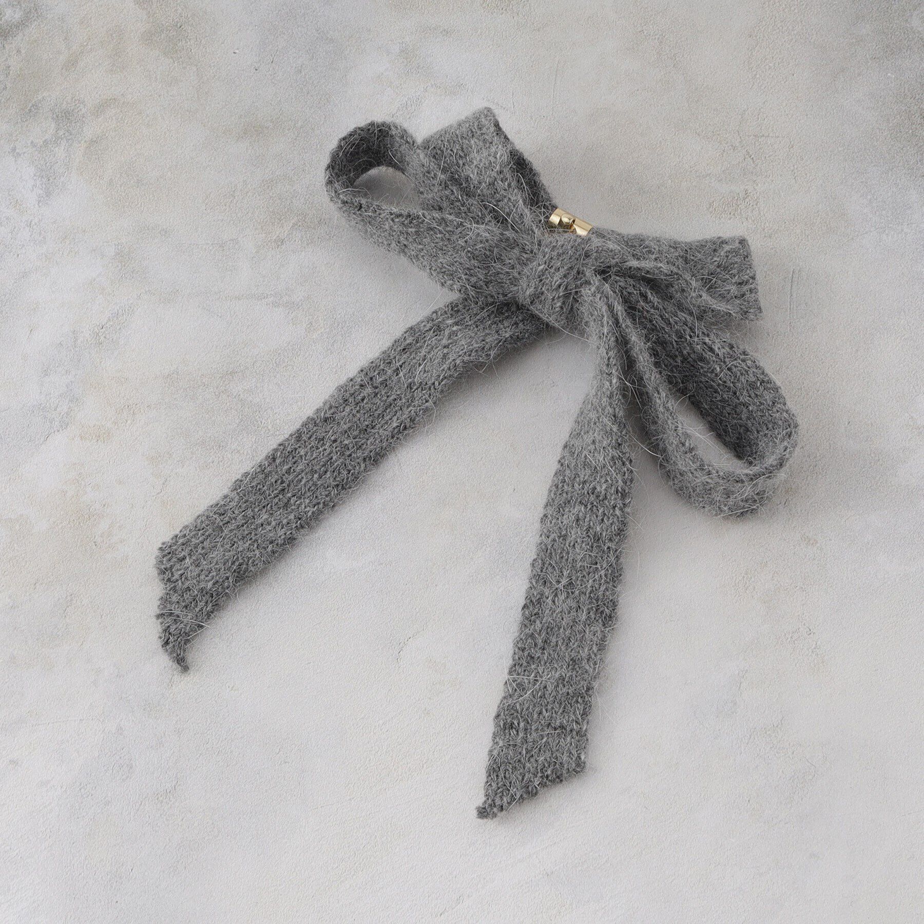 grove「メニーウェイニットリボンヘアカフ」|その他|チャコールグレー(0