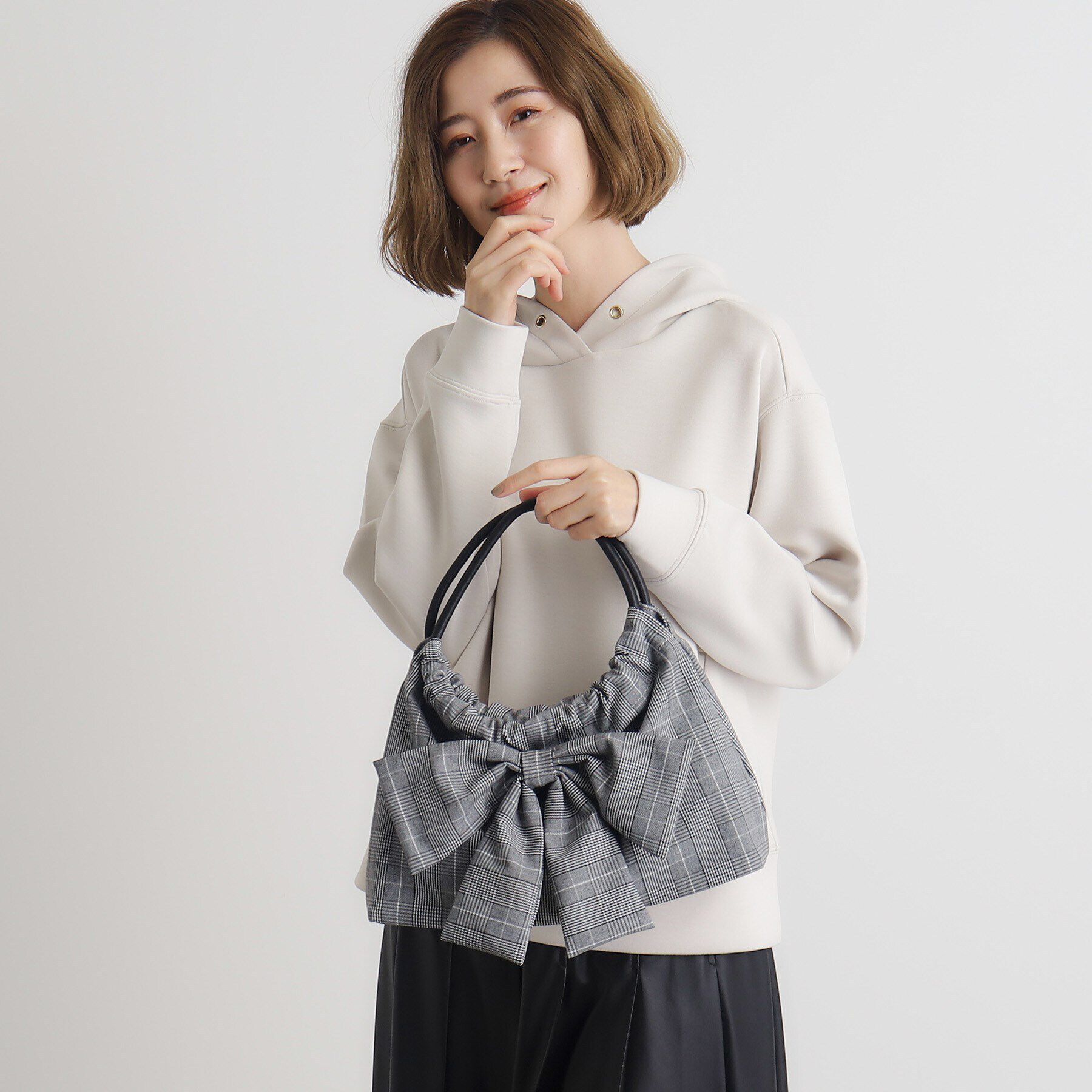 grove「リボンギャザートート」|トートバッグ|