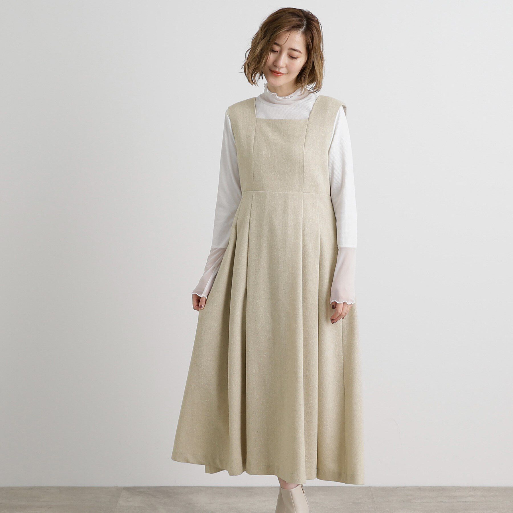 grove「【前後2WAY】ラメツイードフレアージャンドレ」|ワンピース|