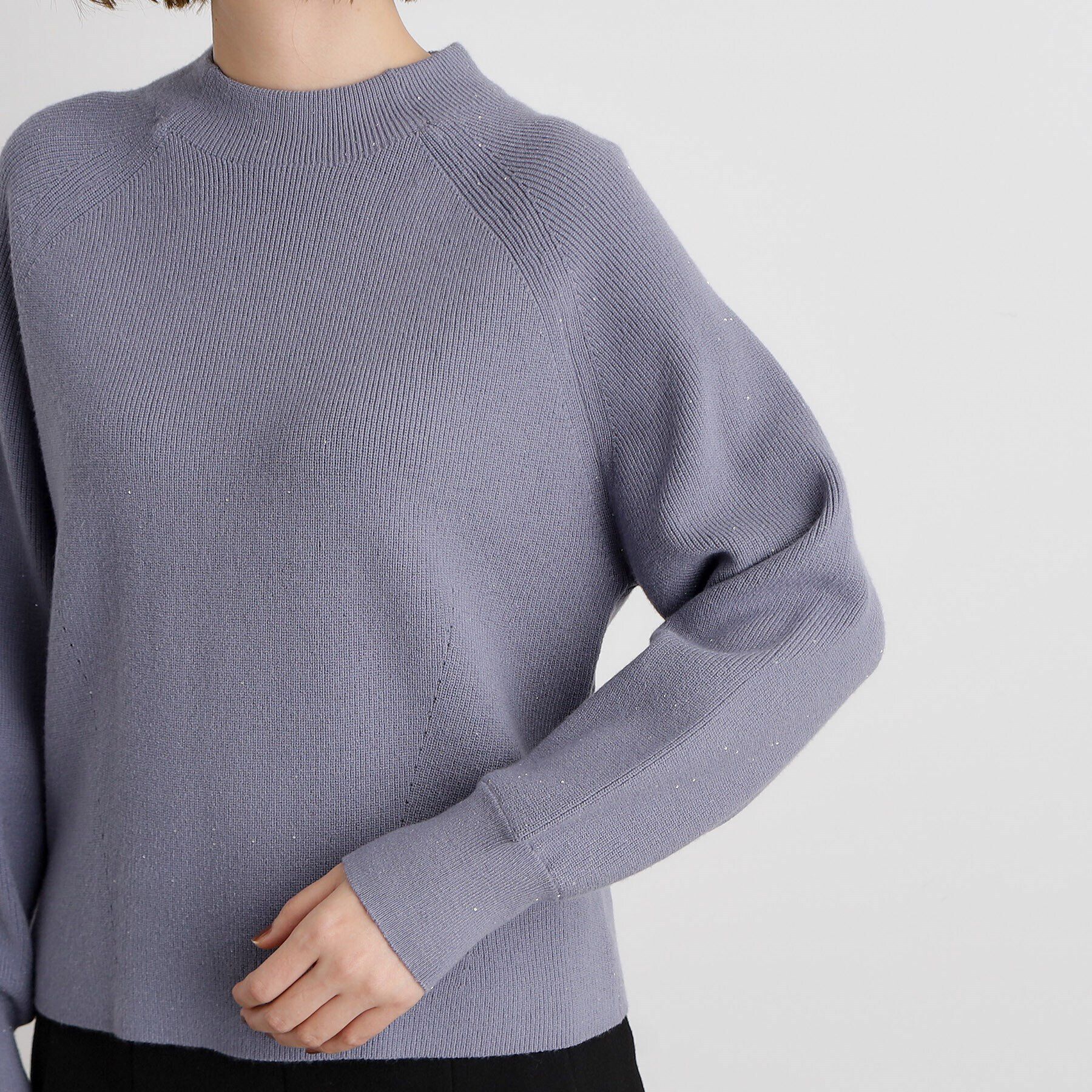 grove「ミニスパンコール片畦ニットプルオーバー」|ニット・セーター|