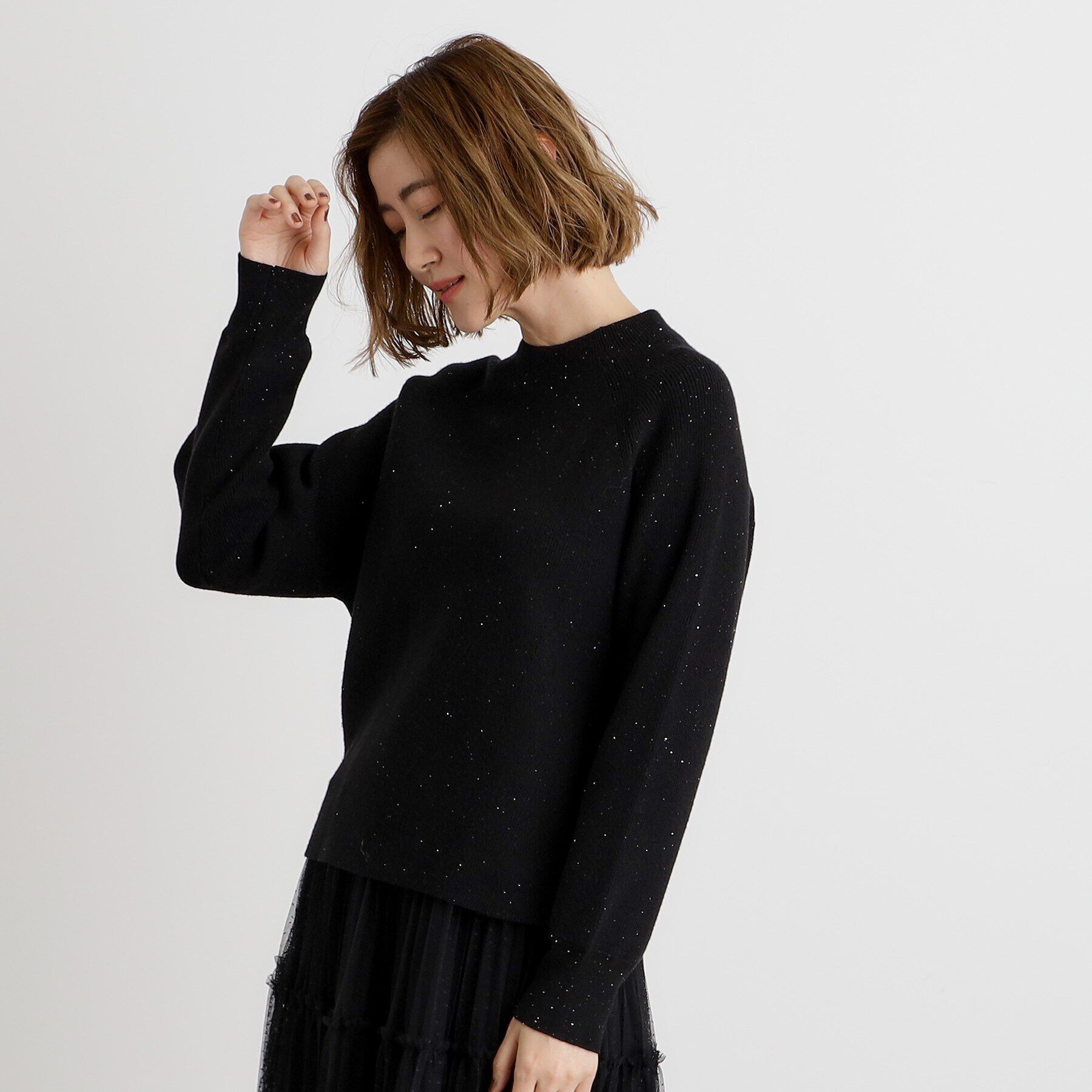 grove「ミニスパンコール片畦ニットプルオーバー」|ニット・セーター|