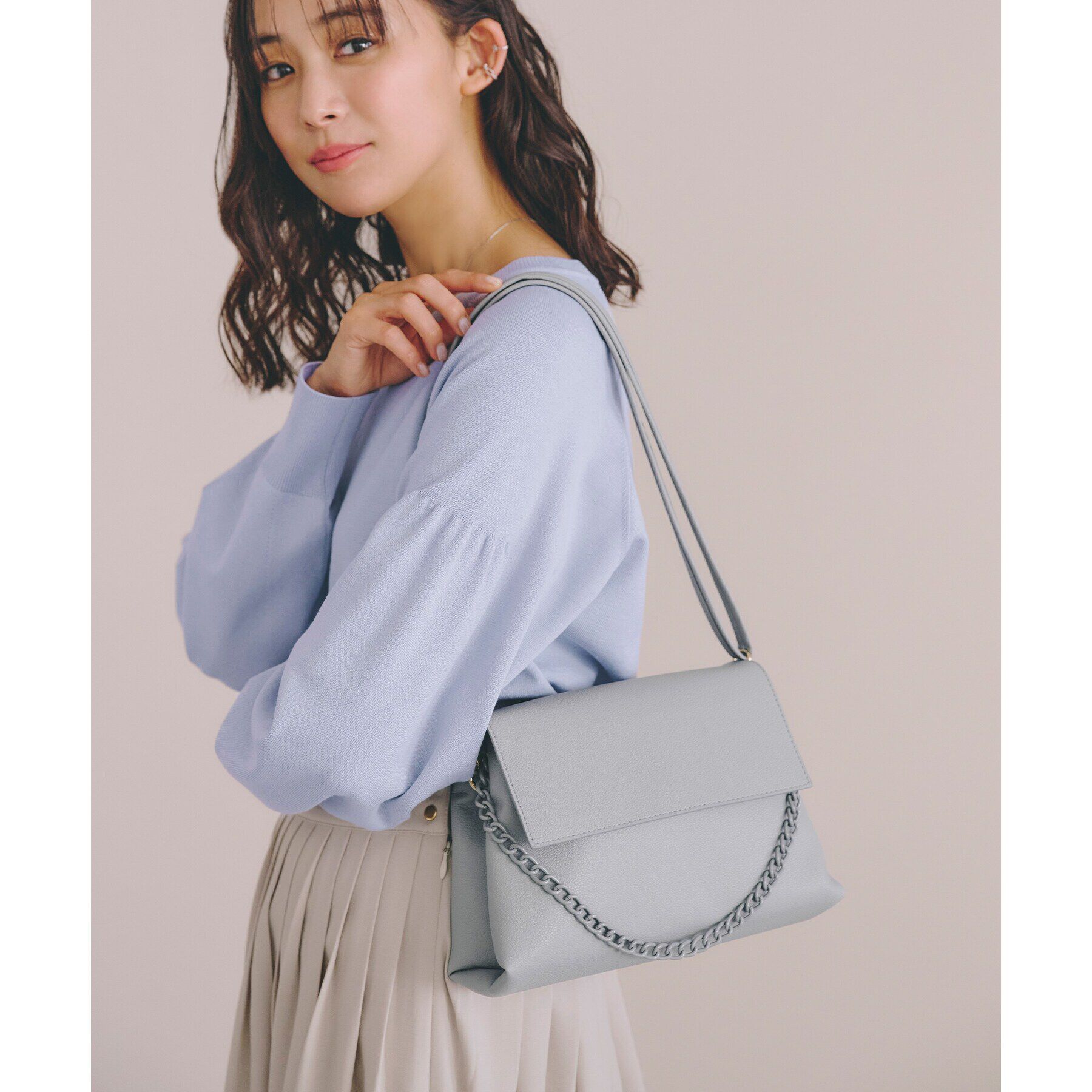 grove「人間工学フラップスクエアショルダー」|ショルダー・メッセンジャー|サックスブルー(09