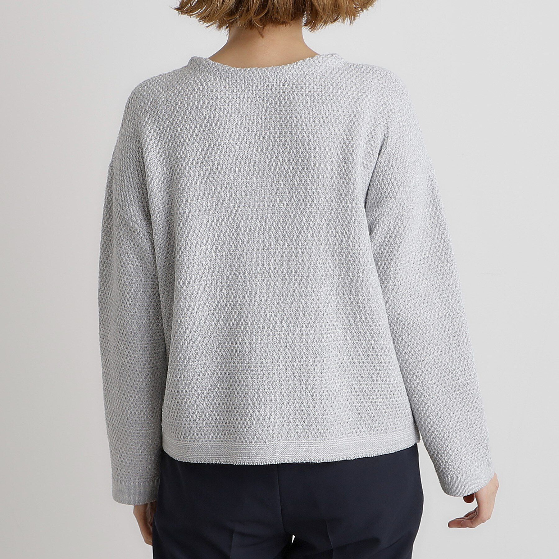 grove「ツイードニットジャケット」|ノーカラージャケット|