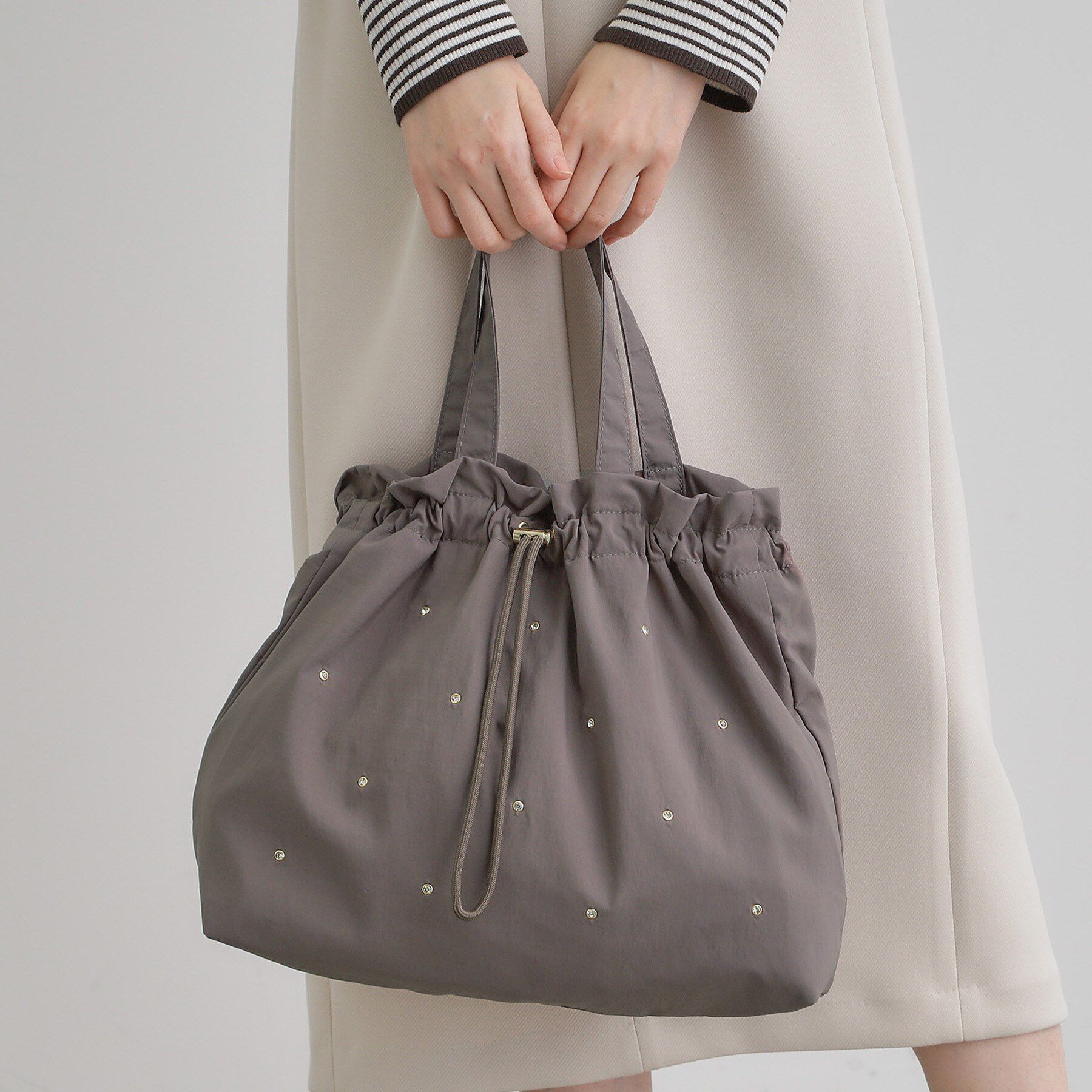 grove「キラストーンドロスト2WAYショルダー」|ショルダー・メッセンジャー|チャコールグレー(0