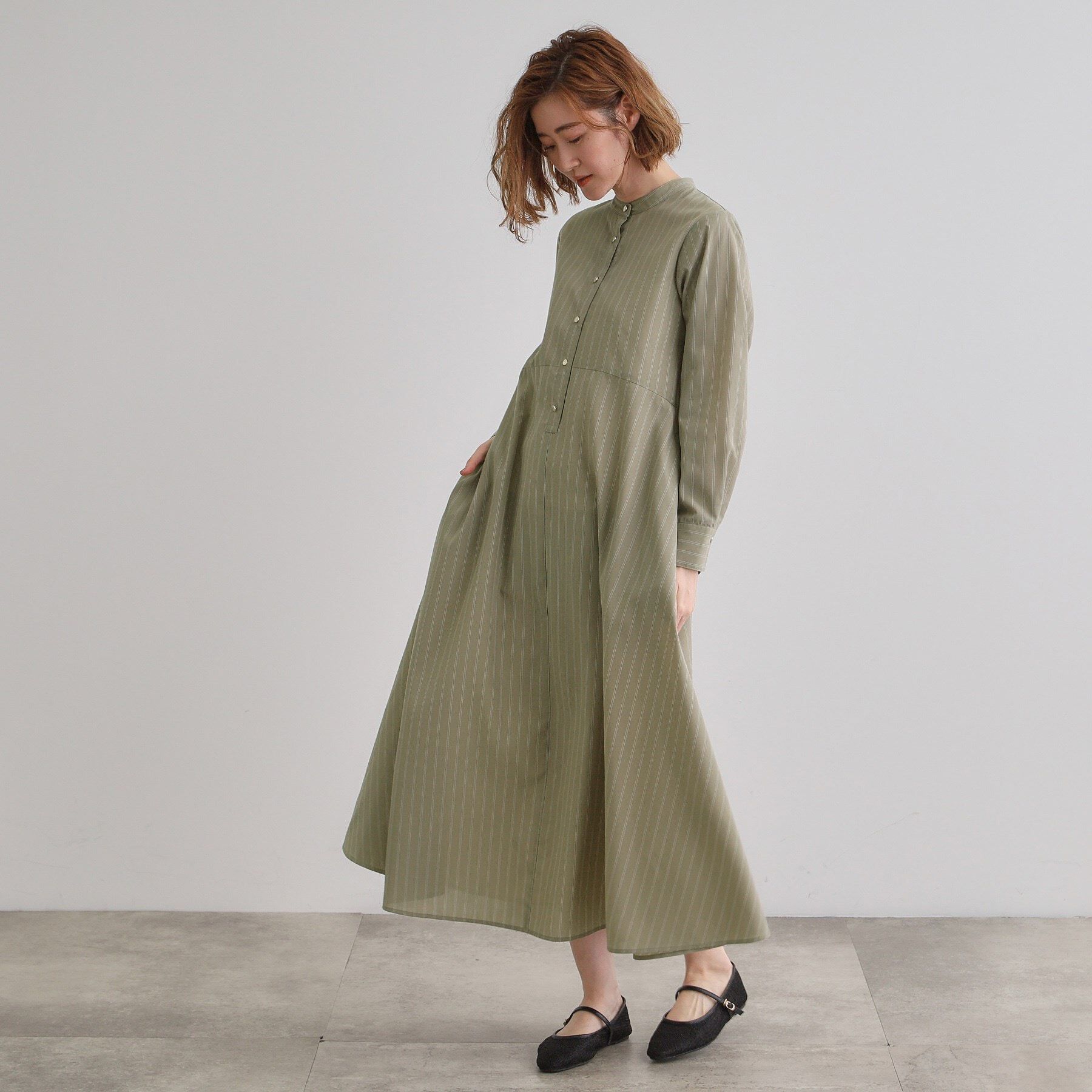 grove「ヘリテージフレアシャツワンピース」|ワンピース|