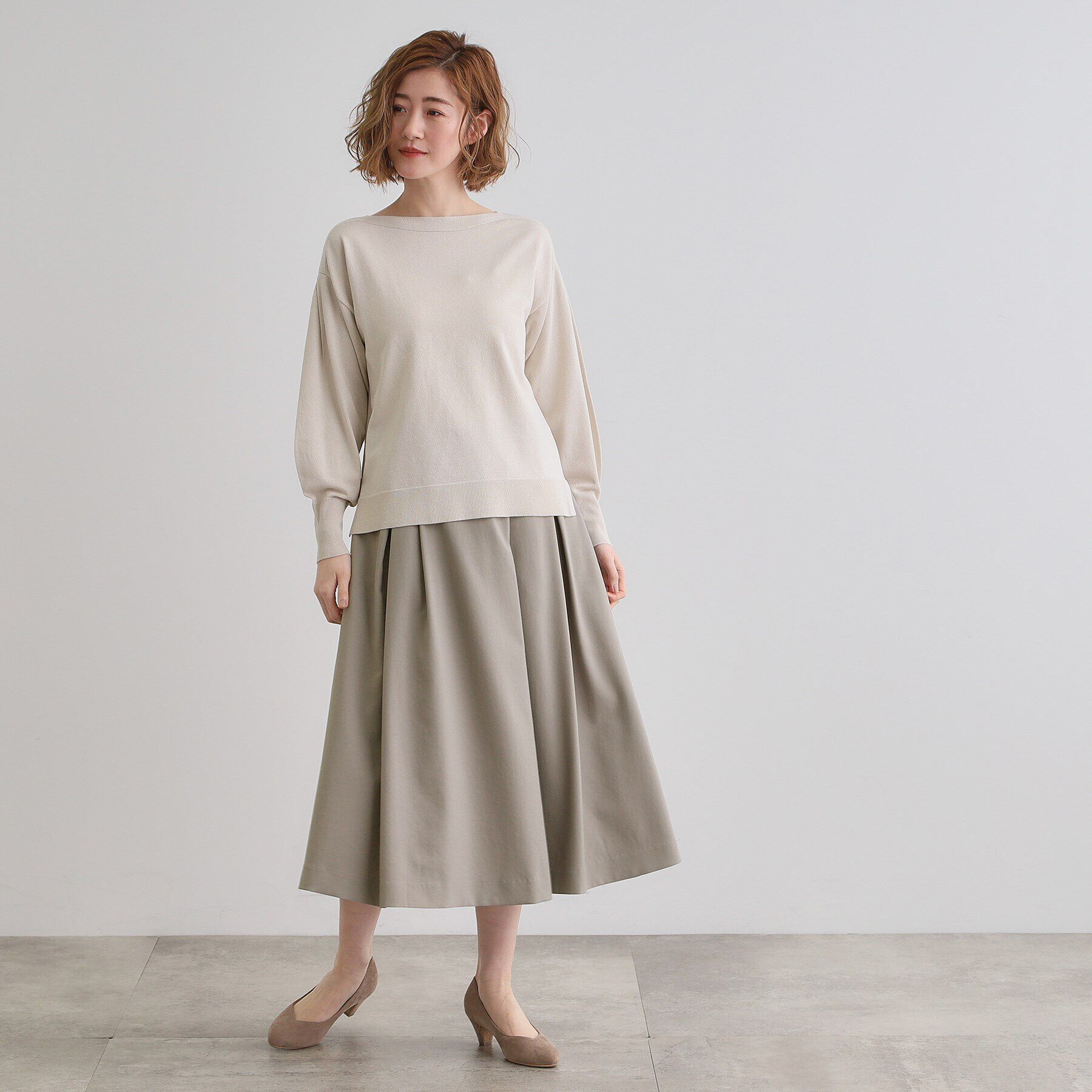 grove「サイドベルトタックフレアスカート」|スカート|