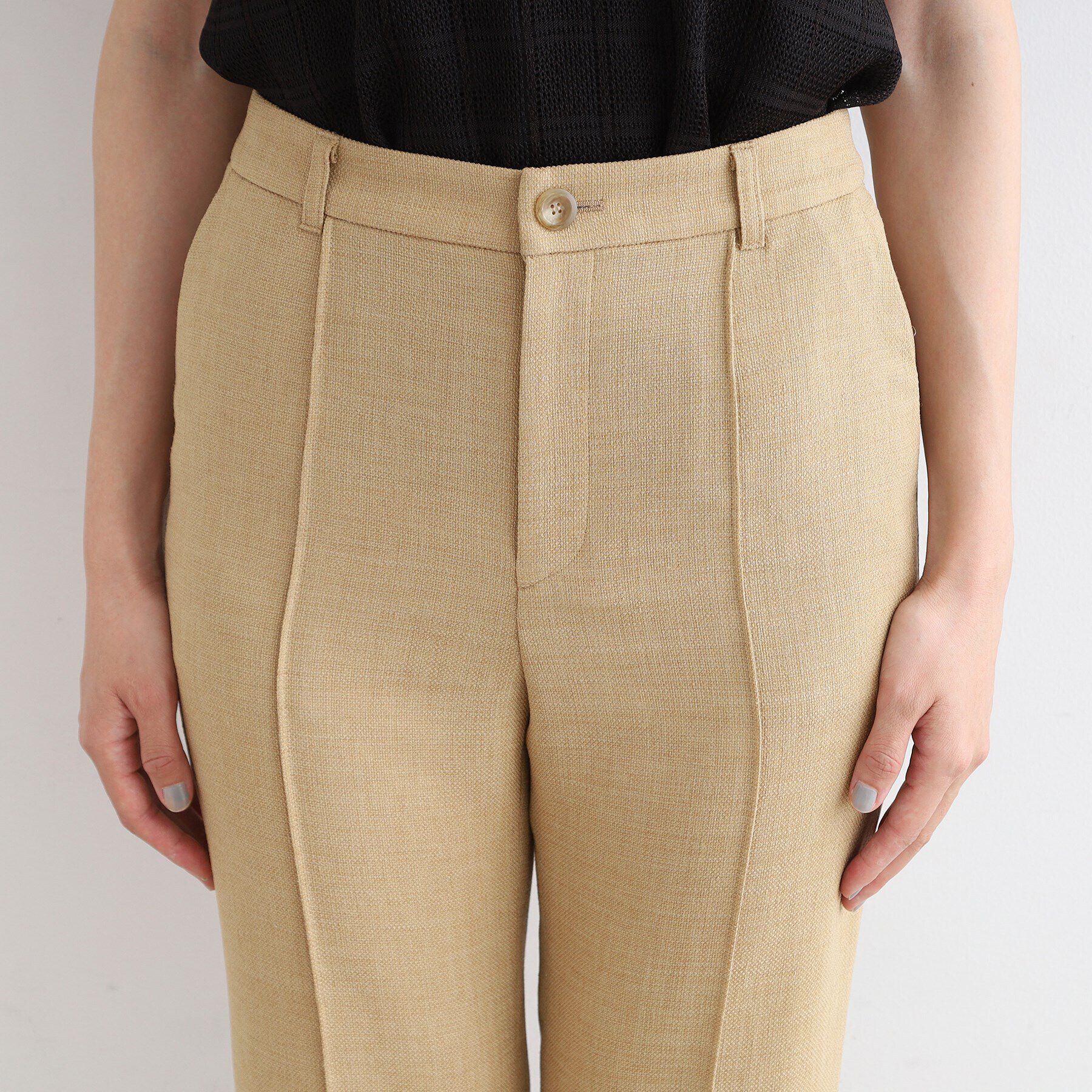 INDIVI「【洗える／日本製／SETUP可能】トリアセテート混ワイドパンツ」|その他|