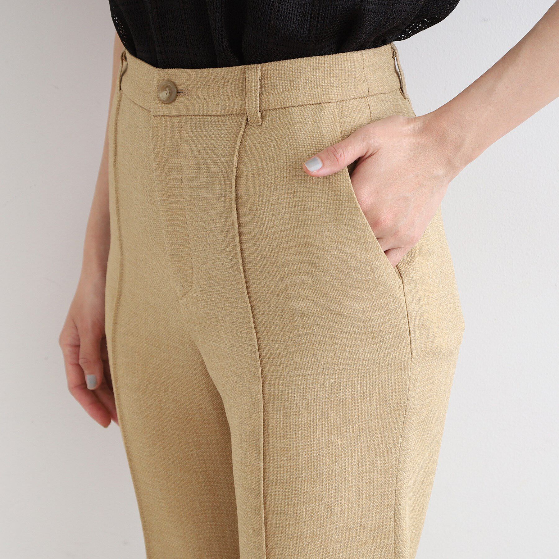 INDIVI「【洗える／日本製／SETUP可能】トリアセテート混ワイドパンツ」|その他|