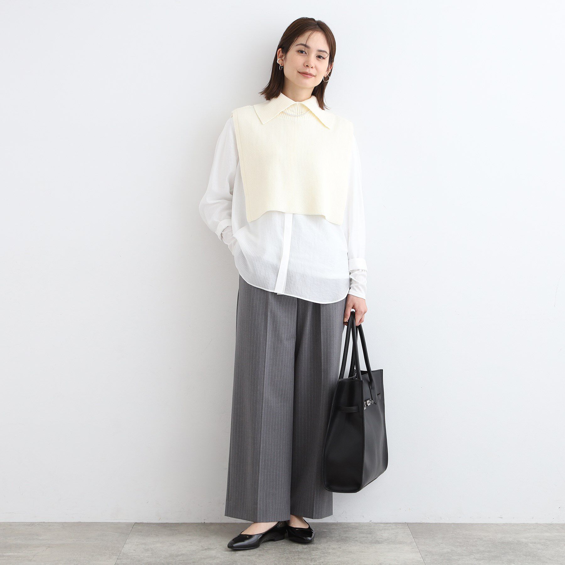 INDIVI「【洗える／2WAY】タートルネックニットケープ」|ニット・セーター|