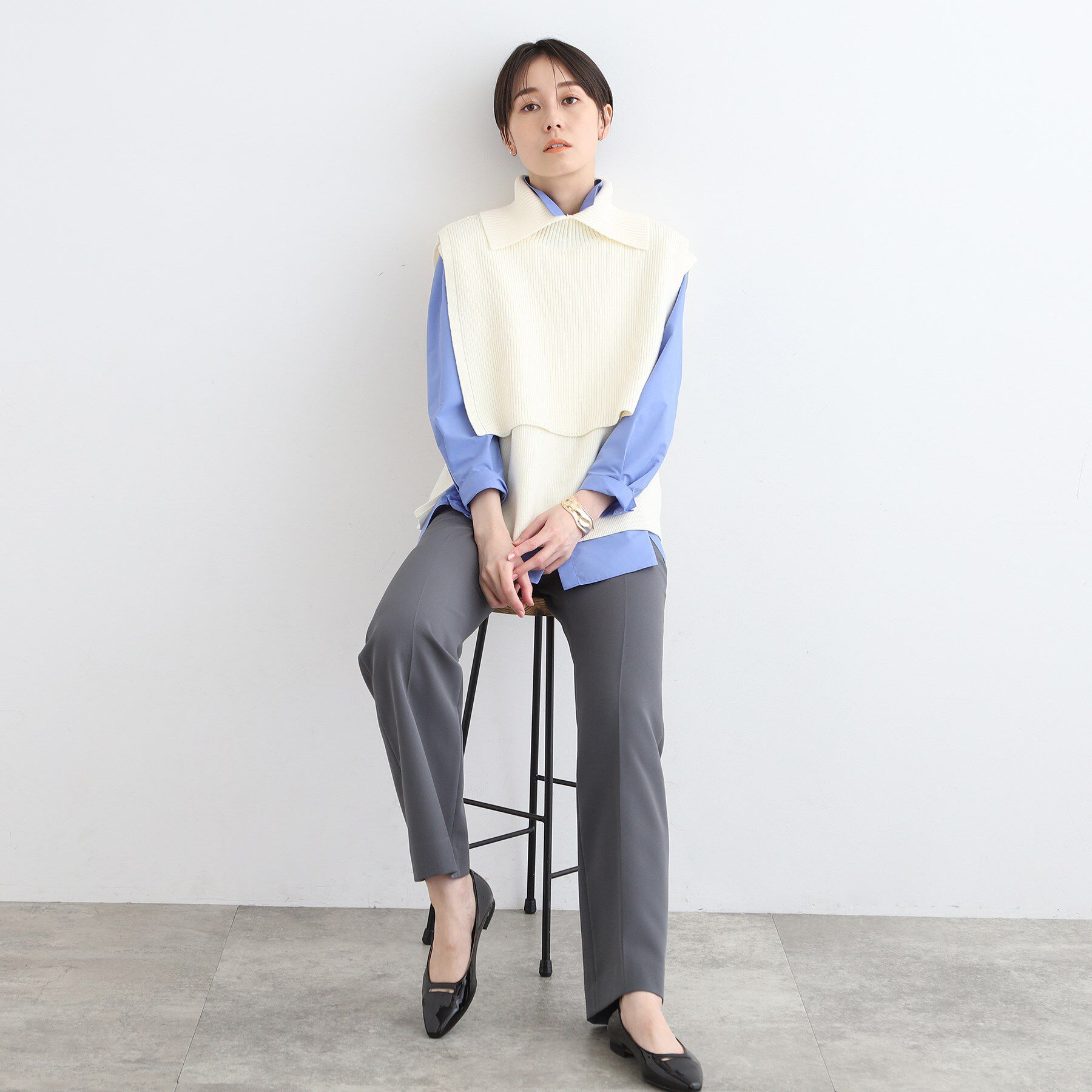 INDIVI「【洗える／2WAY】タートルネックニットケープ」|ニット・セーター|