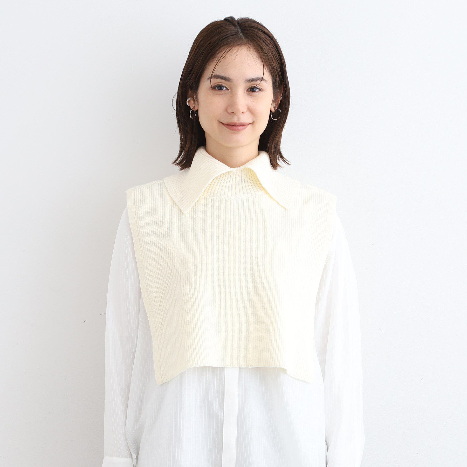 INDIVI「【洗える／2WAY】タートルネックニットケープ」|ニット・セーター|