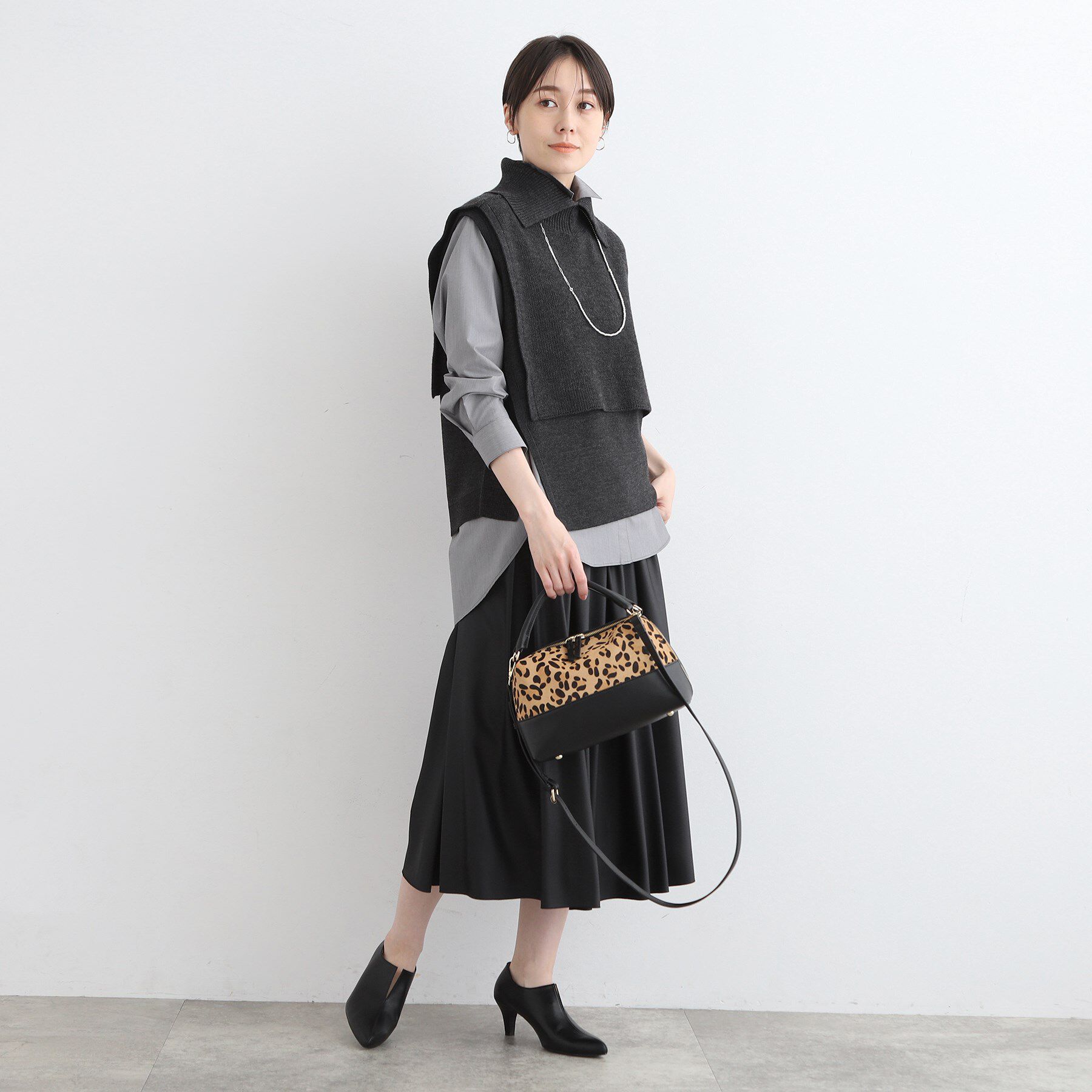 INDIVI「【洗える／2WAY】タートルネックニットケープ」|ニット・セーター|