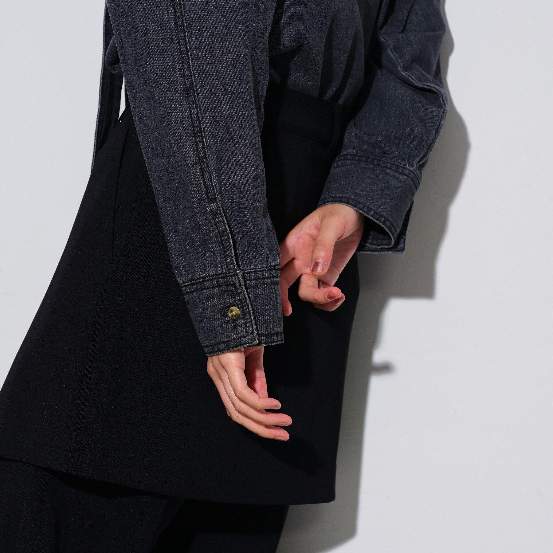 GALLEST「リボンデニムシャツ」|シャツ・ブラウス|