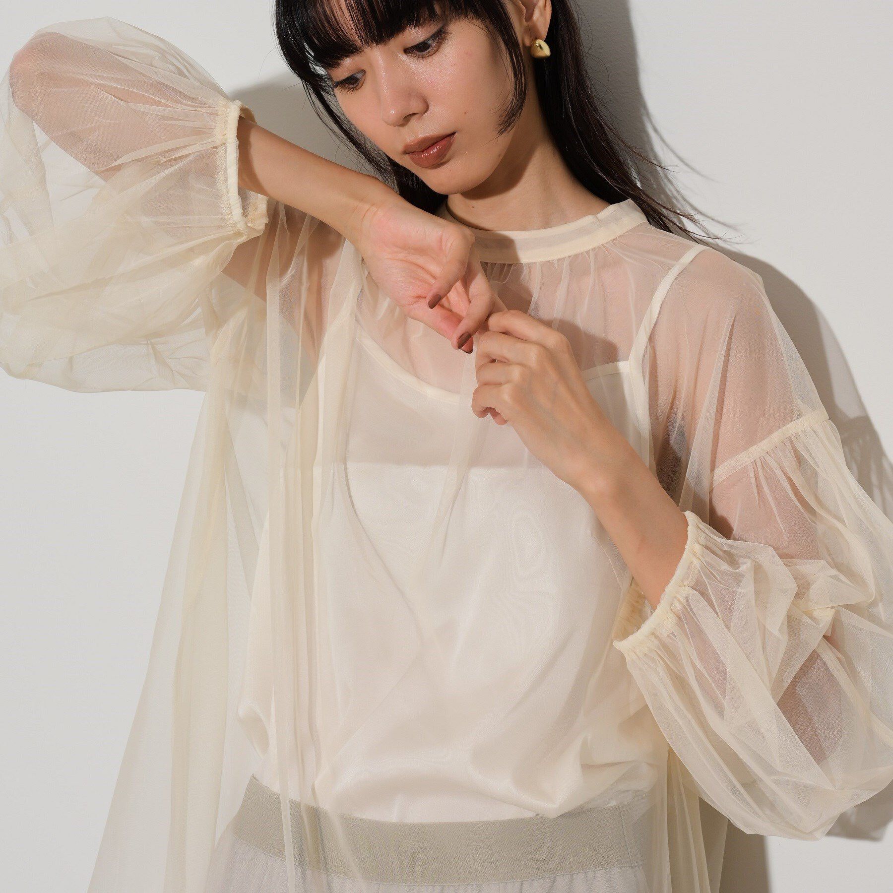 GALLEST「チュールフォルムブラウス」|シャツ・ブラウス|