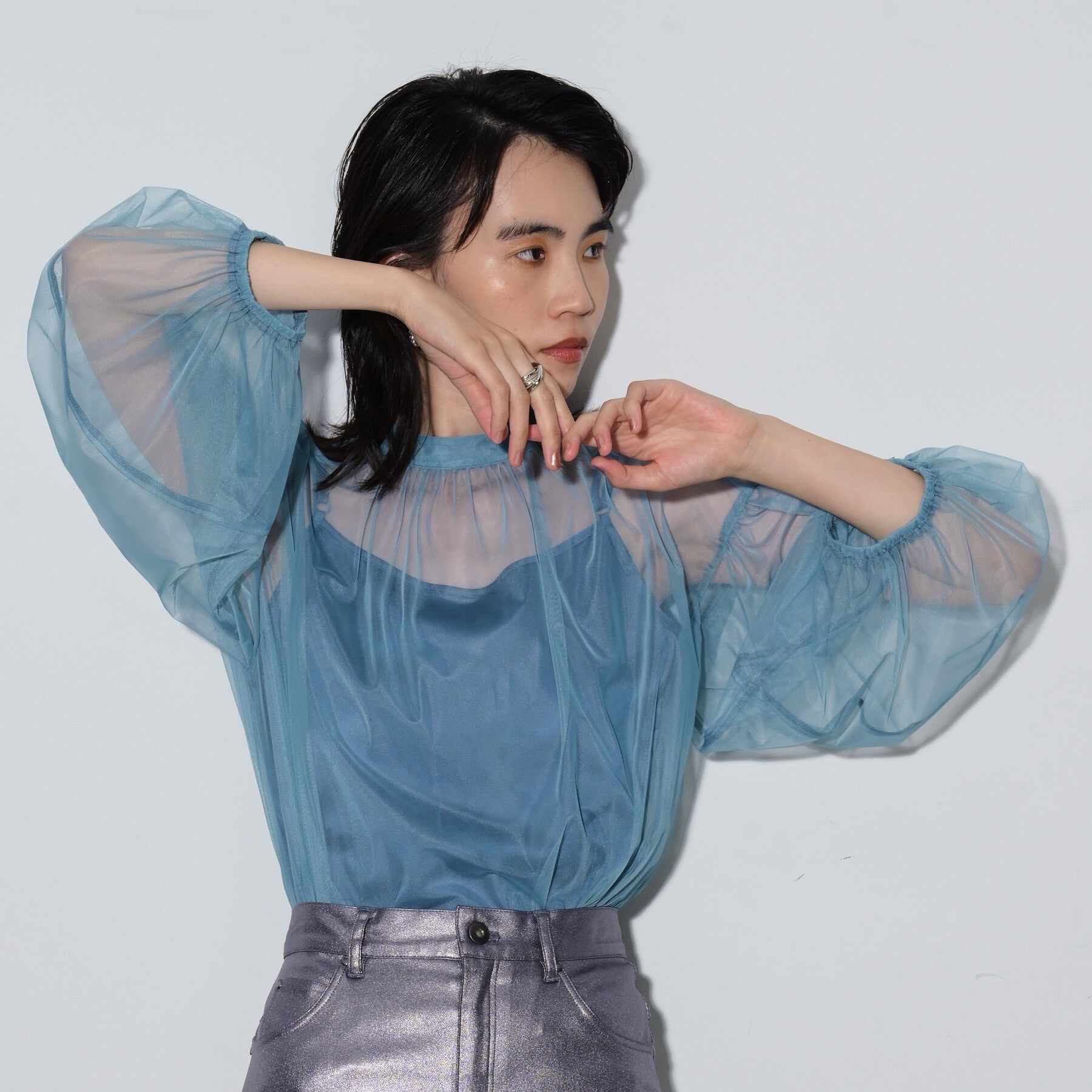 GALLEST「チュールフォルムブラウス」|シャツ・ブラウス|