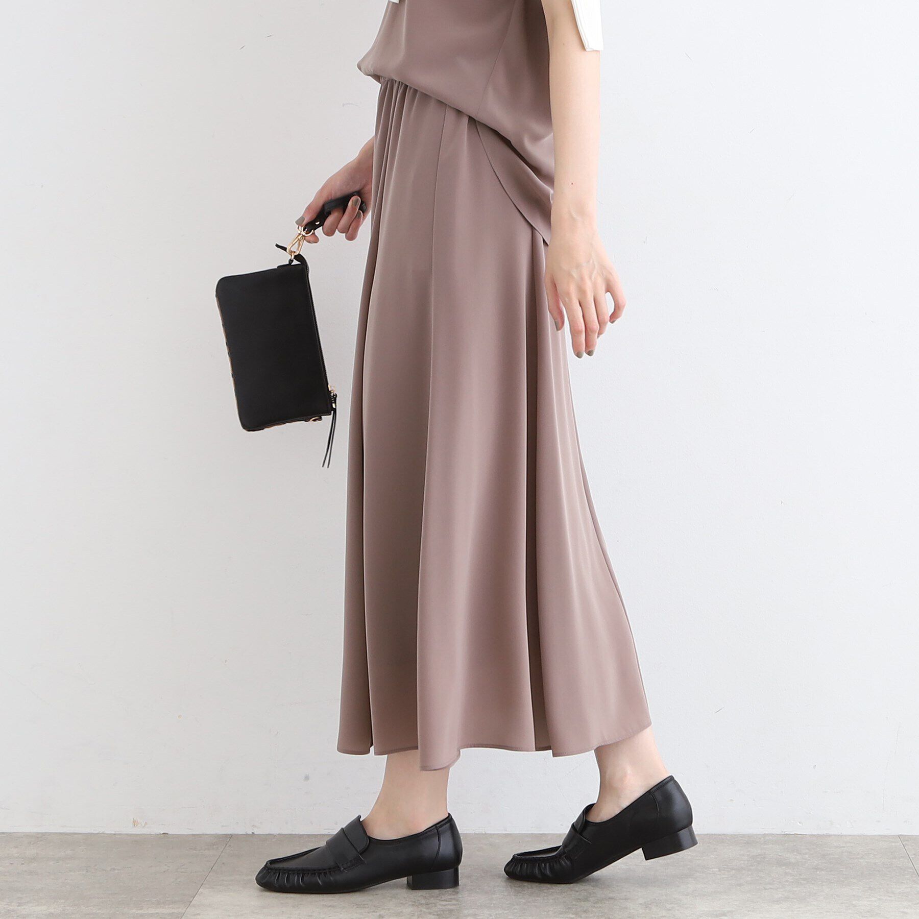 INDIVI「【洗える／SETUP可能】ニュアンスイージースカート」|スカート|