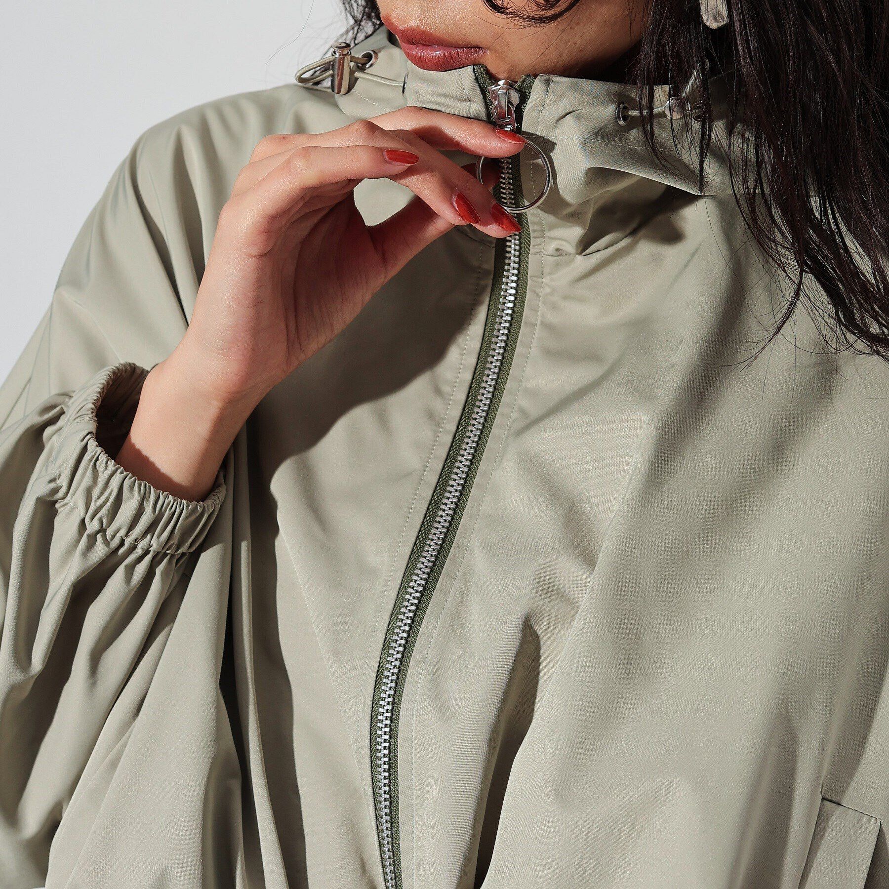 GALLEST「ドルマンスリーブフーディブルゾン」|ブルゾン・スタジャン|