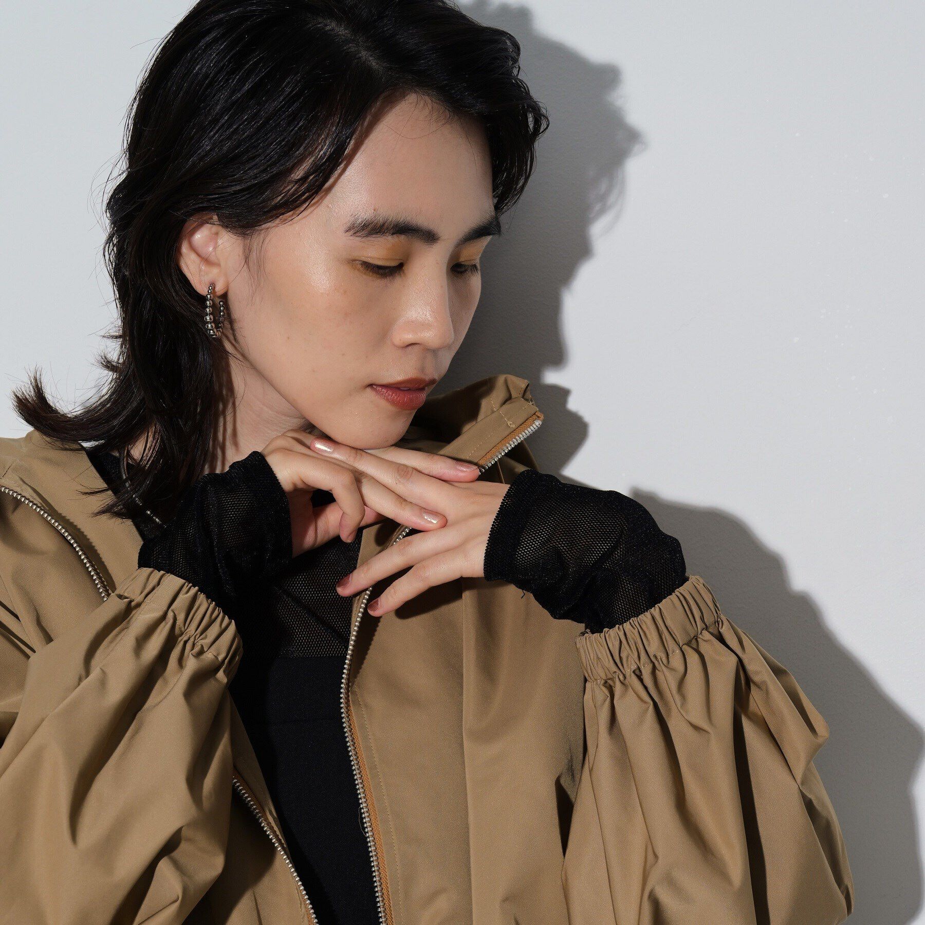 GALLEST「ドルマンスリーブフーディブルゾン」|ブルゾン・スタジャン|