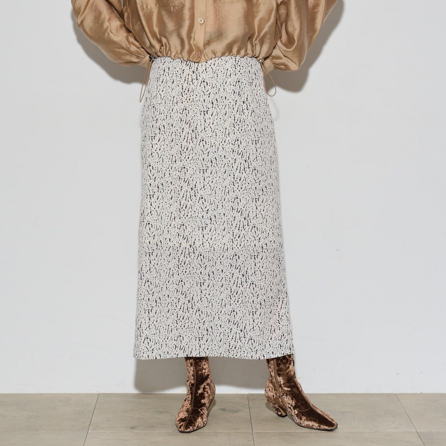 GALLEST「変形ドットナロースカート」|スカート|ｵﾌﾎﾜｲﾄ(503)