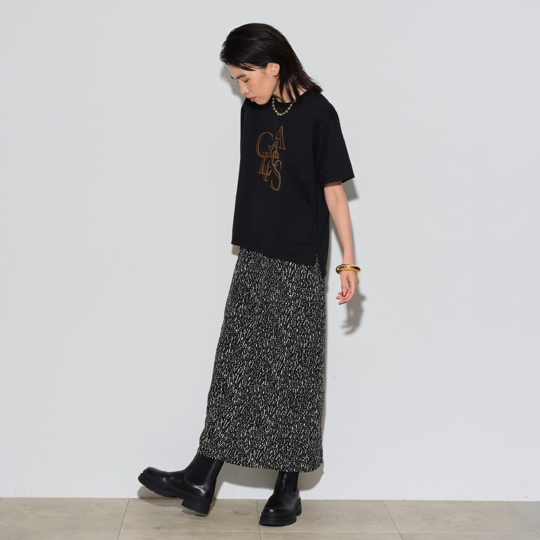 GALLEST「変形ドットナロースカート」|スカート|