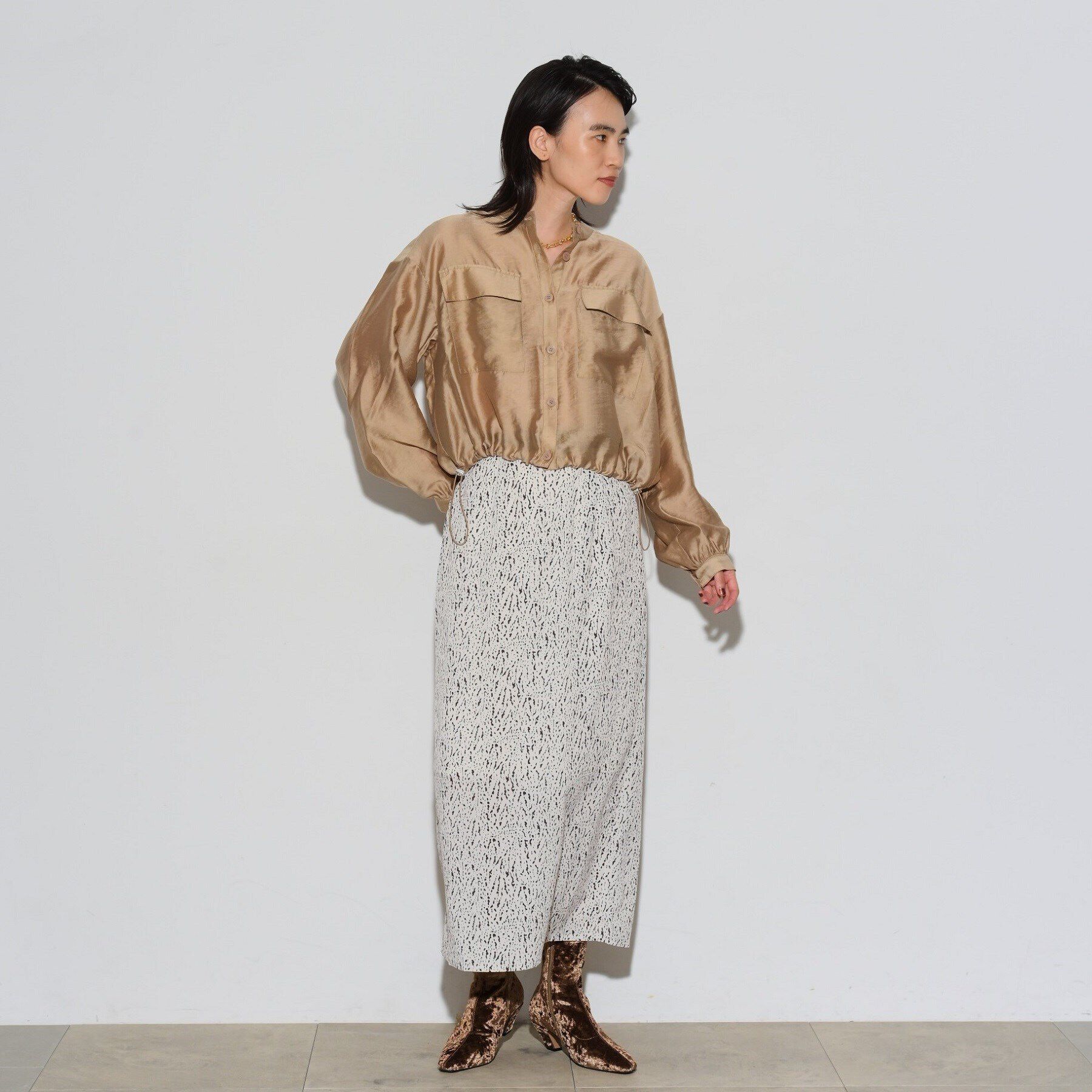 GALLEST「変形ドットナロースカート」|スカート|