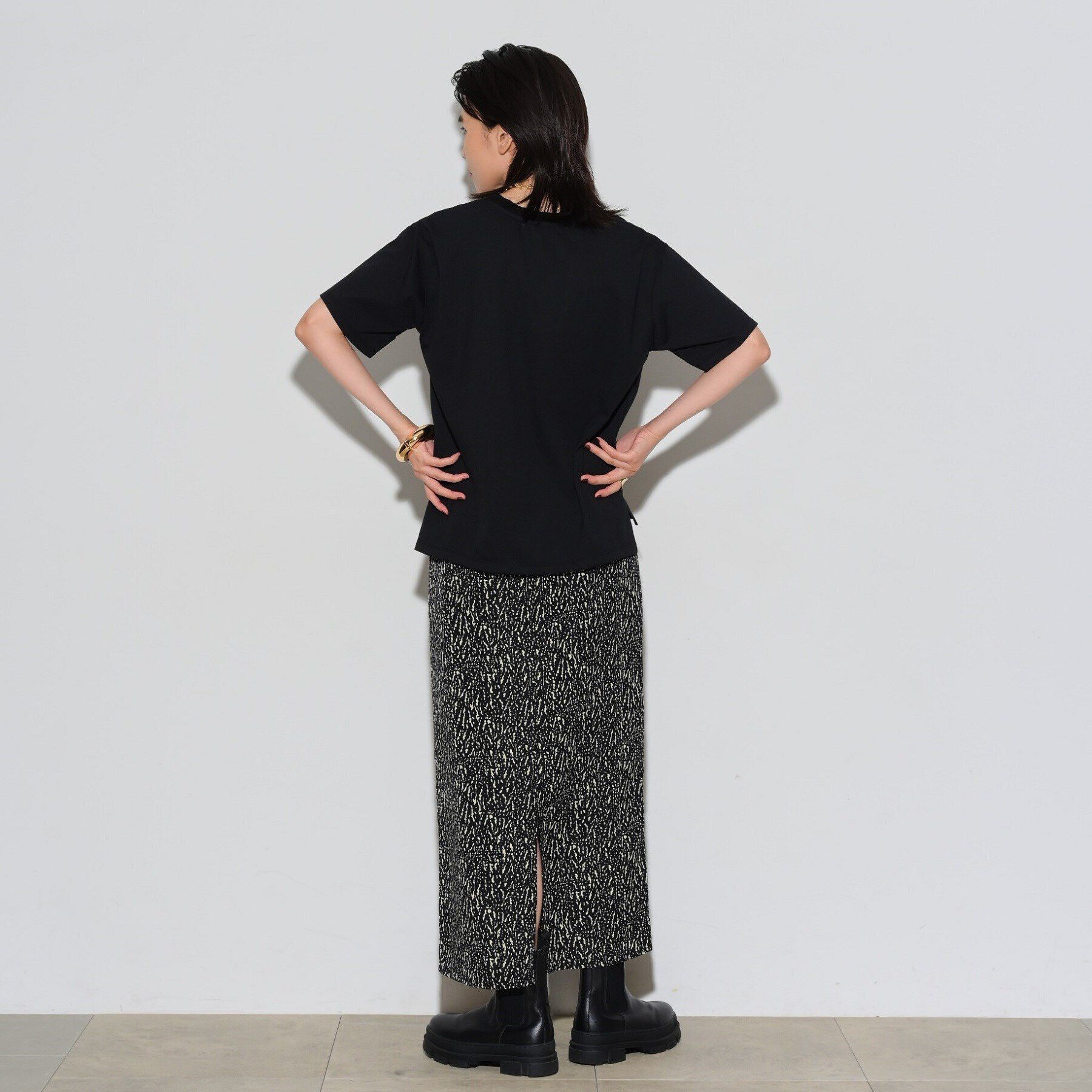 GALLEST「変形ドットナロースカート」|スカート|