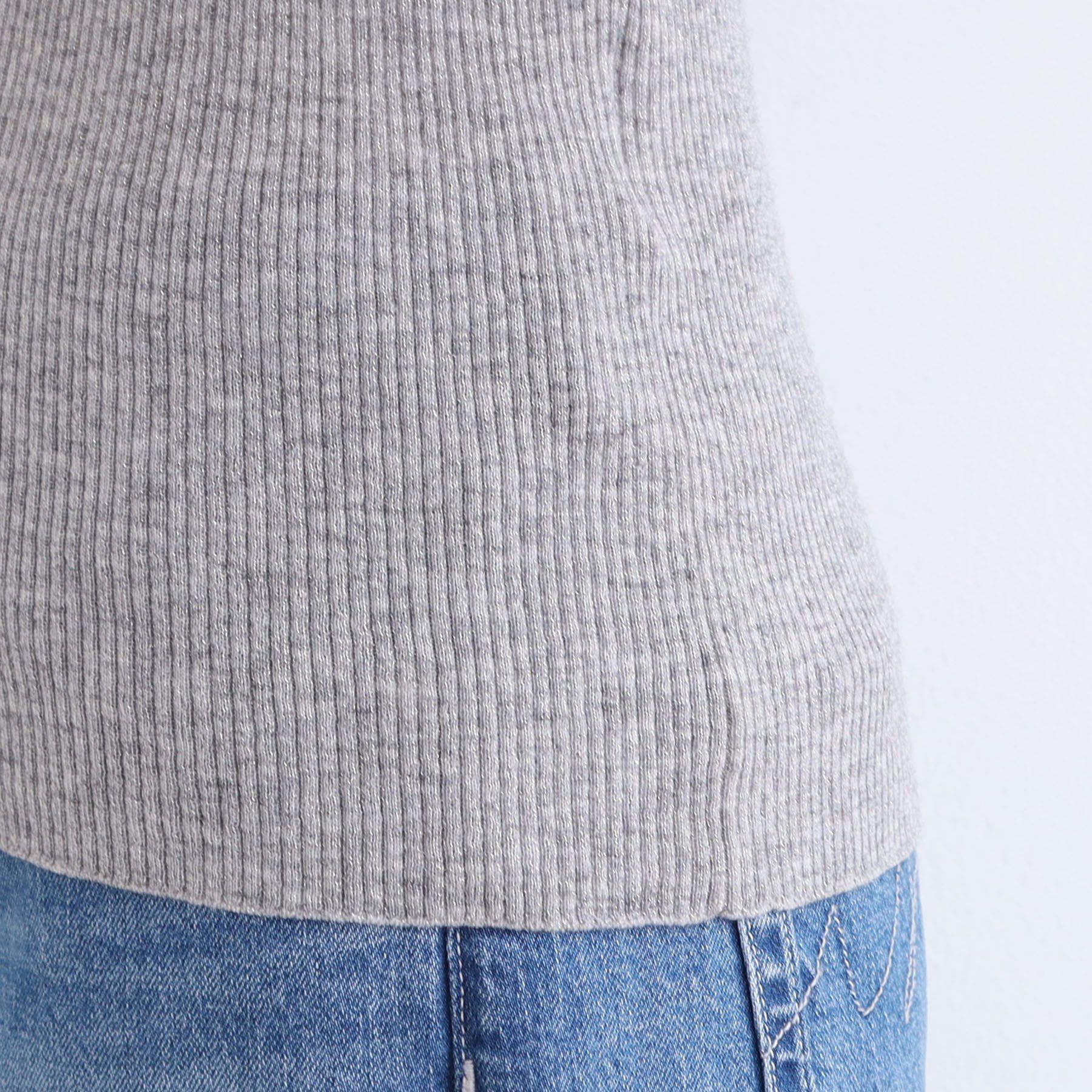 INDIVI「【洗える／ウール混／シアーラメ】ラウンドネックニット」|ニット・セーター|