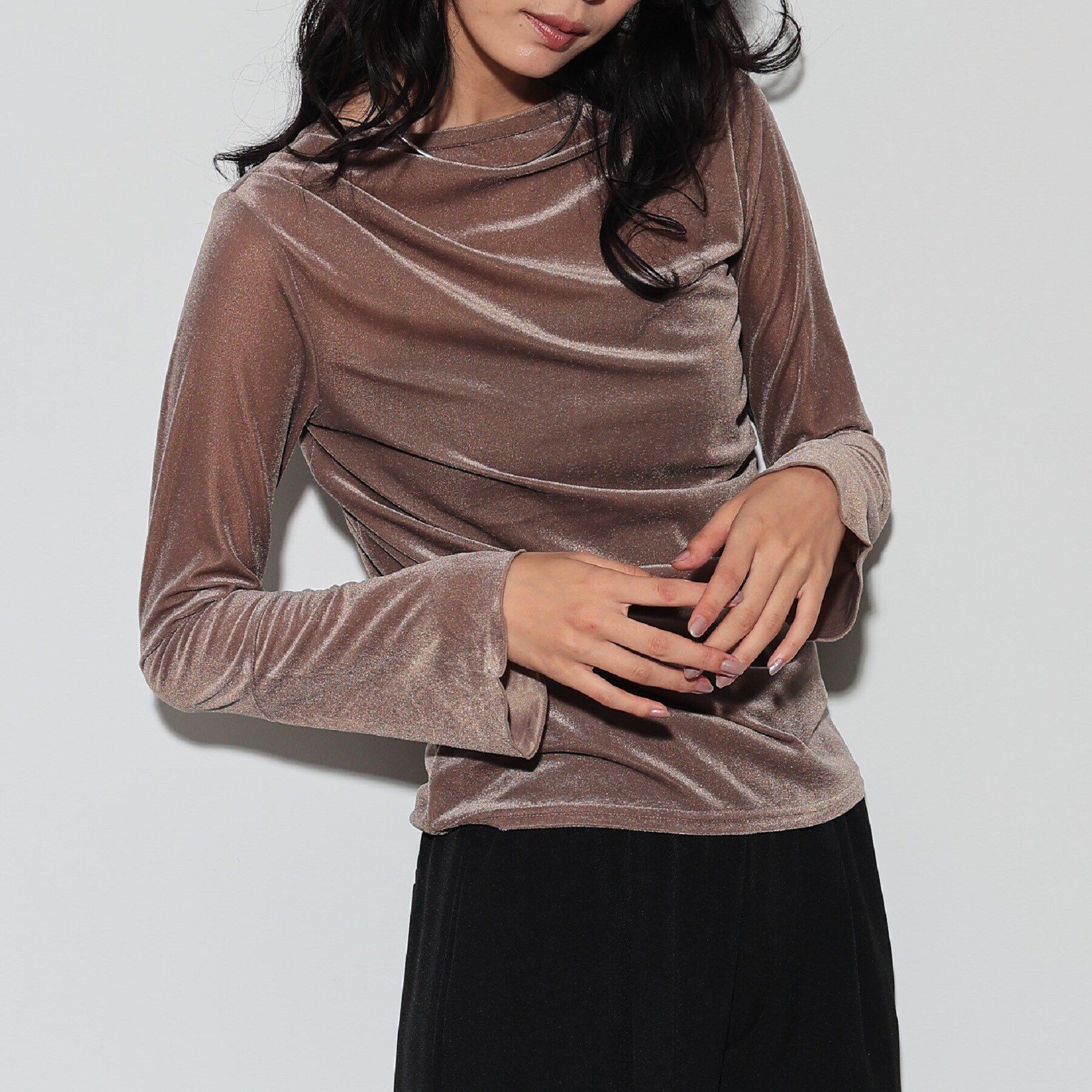 GALLEST「カシュクールベロア」|Tシャツ・カットソー|ベージュ(052)